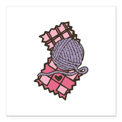 Yarn & Fabric Square Car Magnet 3 X 3