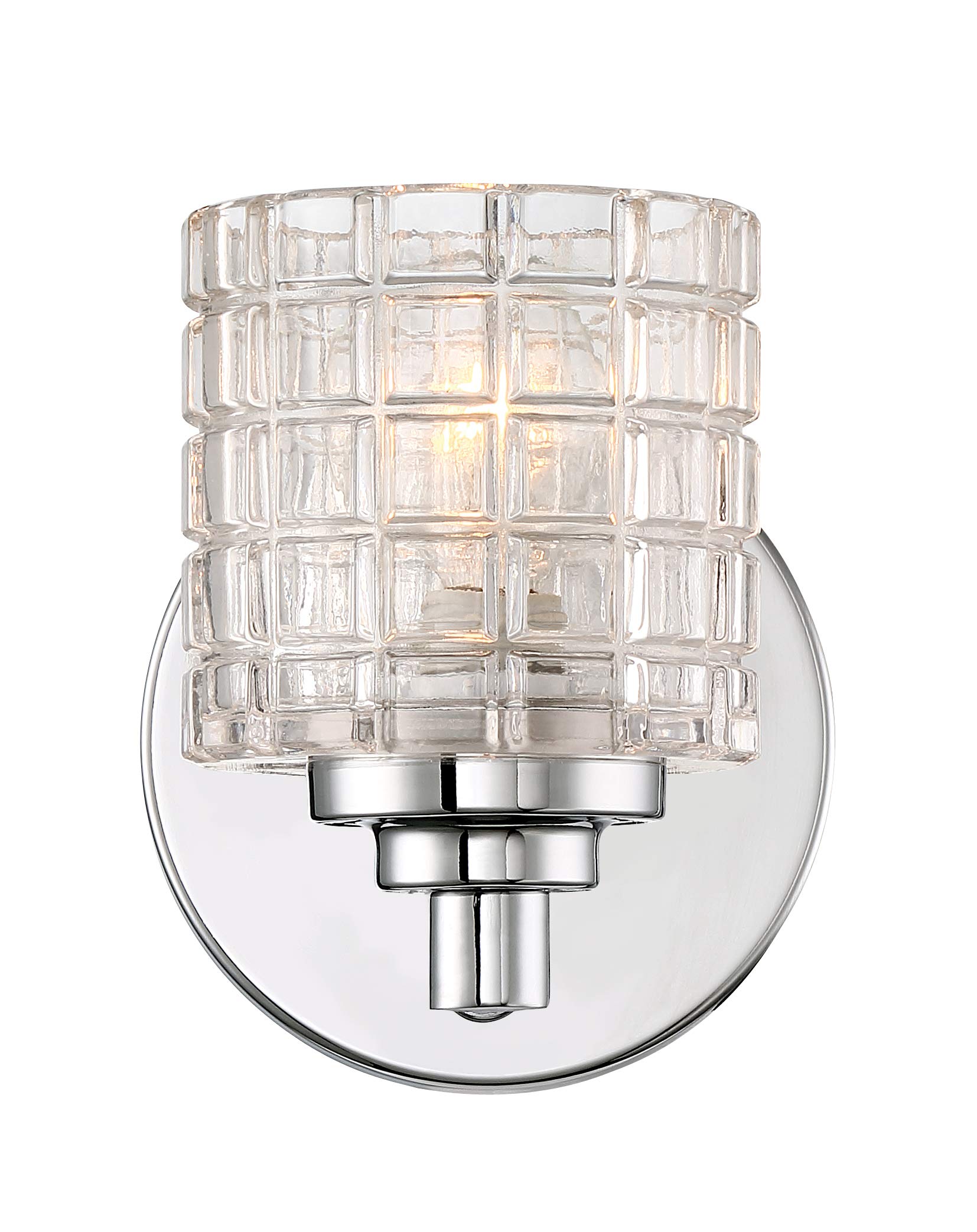 Nuvo 60/6441 Single Light Bathroom Vanity Fixture in Polished Nickel - Perfect for Modern Bathroom Lighting and Makeup Vanity Areas