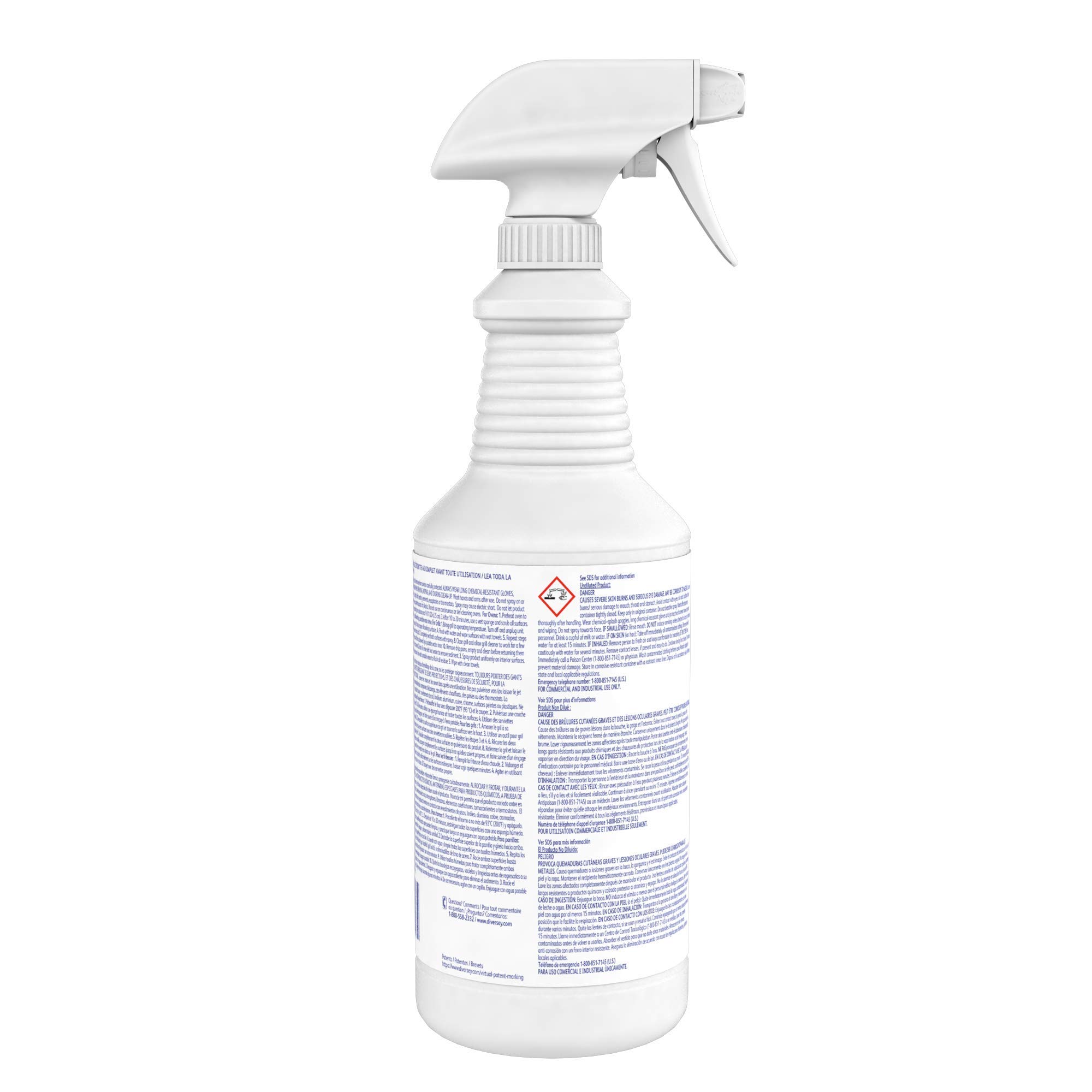 Diversey Suma Neutral Oven & Grill Cleaner - 32 oz Spray Bottle (12/Carton) - Heavy-Duty Commercial Kitchen Degreaser for Restaurants, Catering & Home Use
