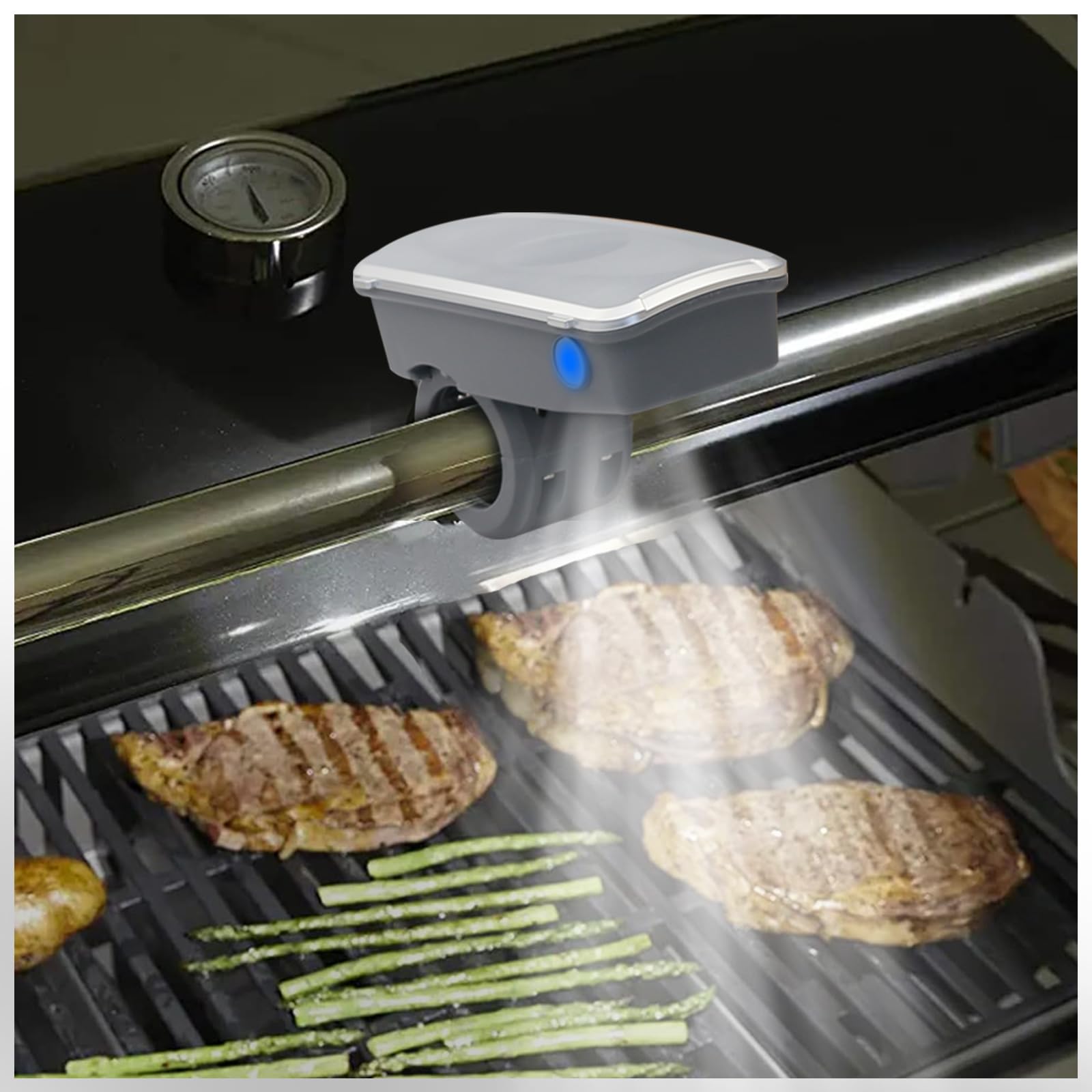 Rechargeable BBQ Grill Lights for Weber, 360° Adjustable Rotating Outdoor Grill Lights with 2 High-Brightness LED Bulbs & Type-C Charging - Perfect for Nighttime Grilling, Camping, and Backyard Barbecues
