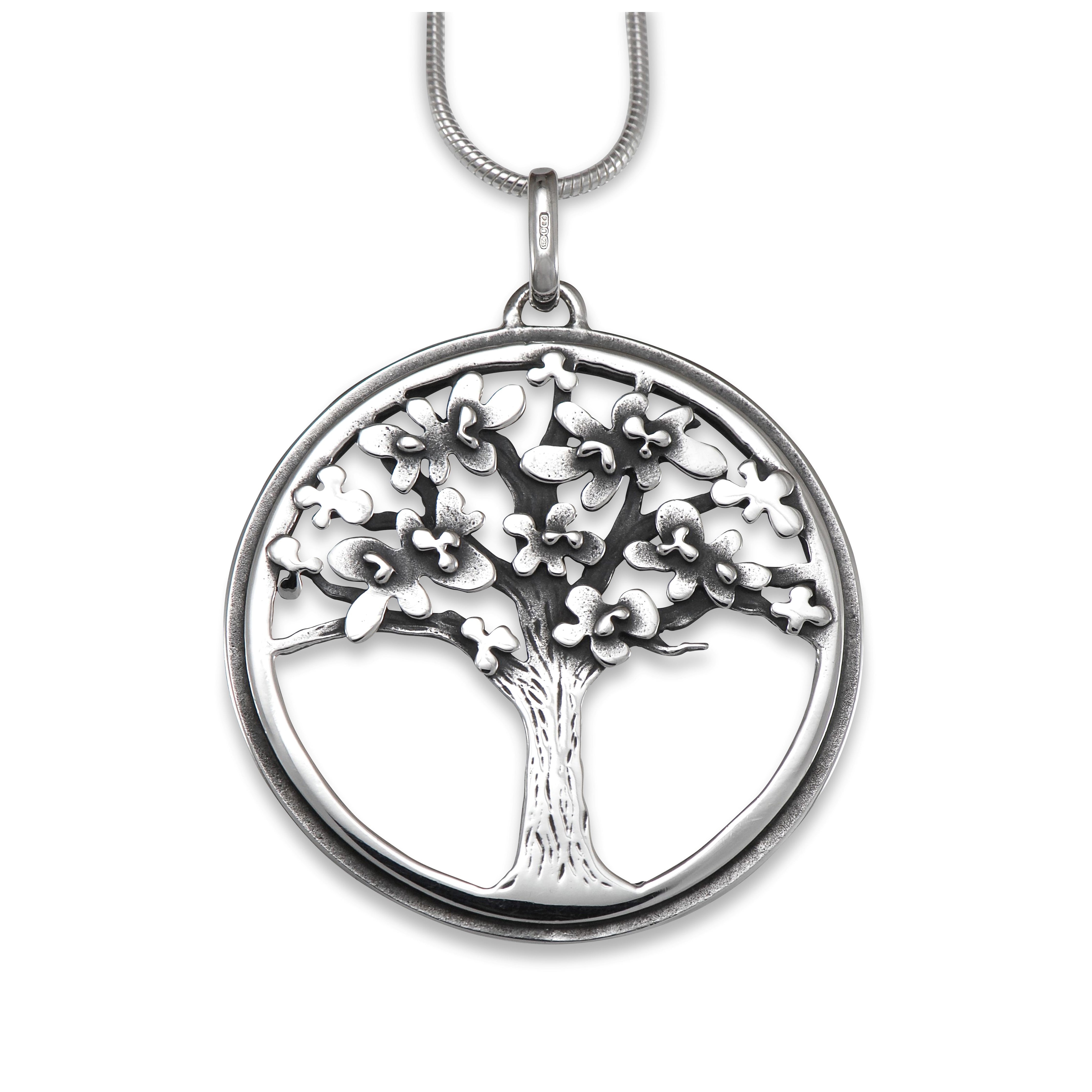 Jacaranda Tree Pendant Necklace - Handmade Bohemian Jewelry for Women - Perfect for Boho Chic Outfits & Summer Festivals