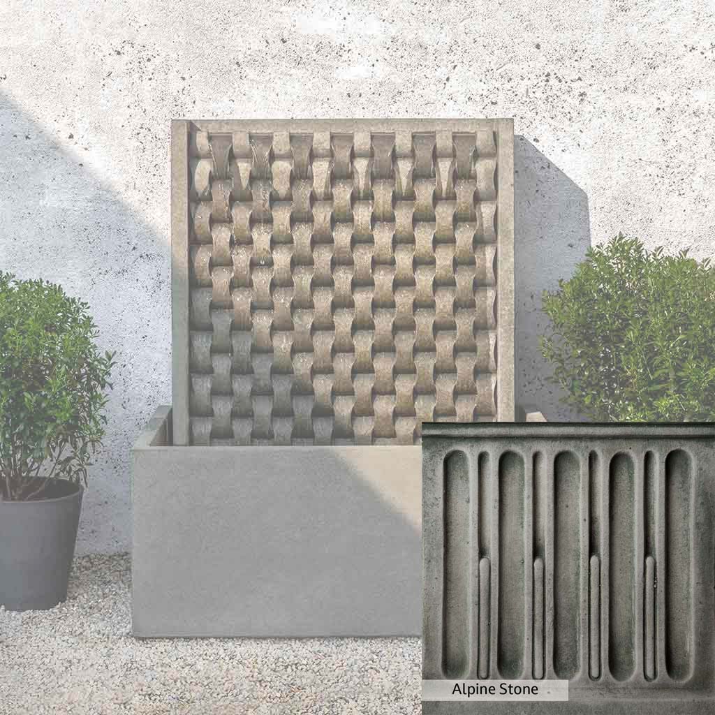 Campania International Large M Weave Outdoor Fountain - Elegant Garden Water Feature for Patio, Yard & Landscape Decor