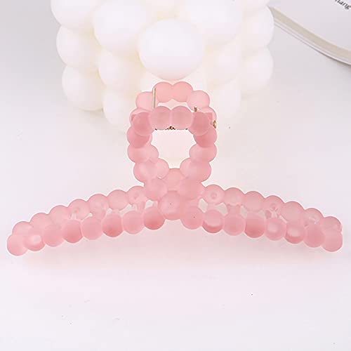 Lnrueg 6PCS Large Interlocking Teeth Hair Claw Clips for Women - Strong Hold Non-Slip Matte Acrylic Hair Clips for Shower, Styling & Everyday Use - Elegant Hair Jaw Clips & Barrettes for Long, Thick Hair