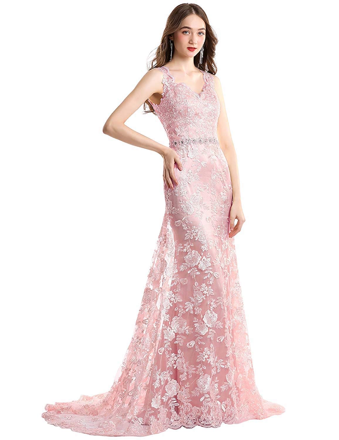 MKbridal Vintage V-Neck Mermaid Wedding Dress for Women – Elegant Lace Bridal Gown with Sleeveless Design for Evening, Prom & Special Occasions | Perfect for Beach Weddings, Formal Events & Romantic Celebrations