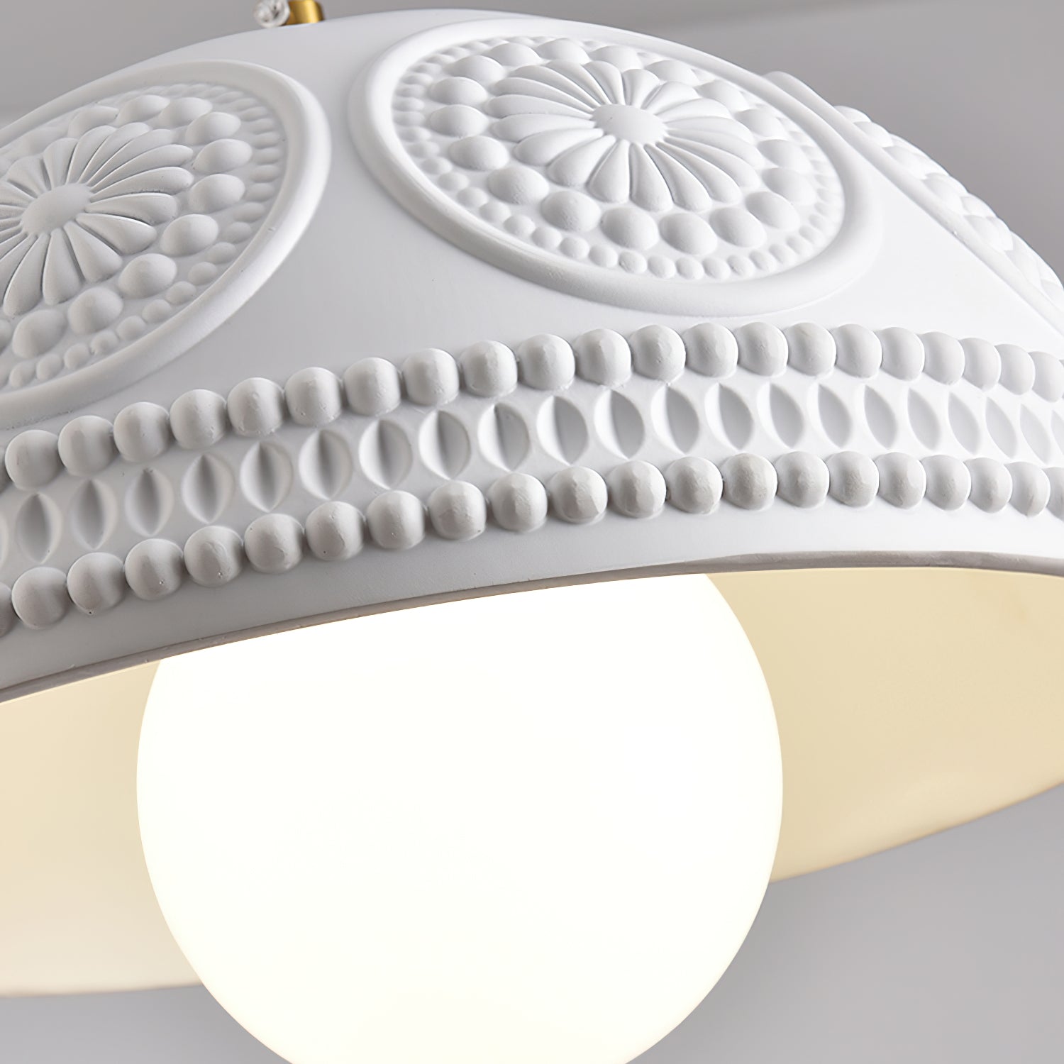 Modern Embossed Ripple Pendant Light - Handcrafted Glass Ceiling Lamp for Dining Room, Kitchen Island & Living Room Decor