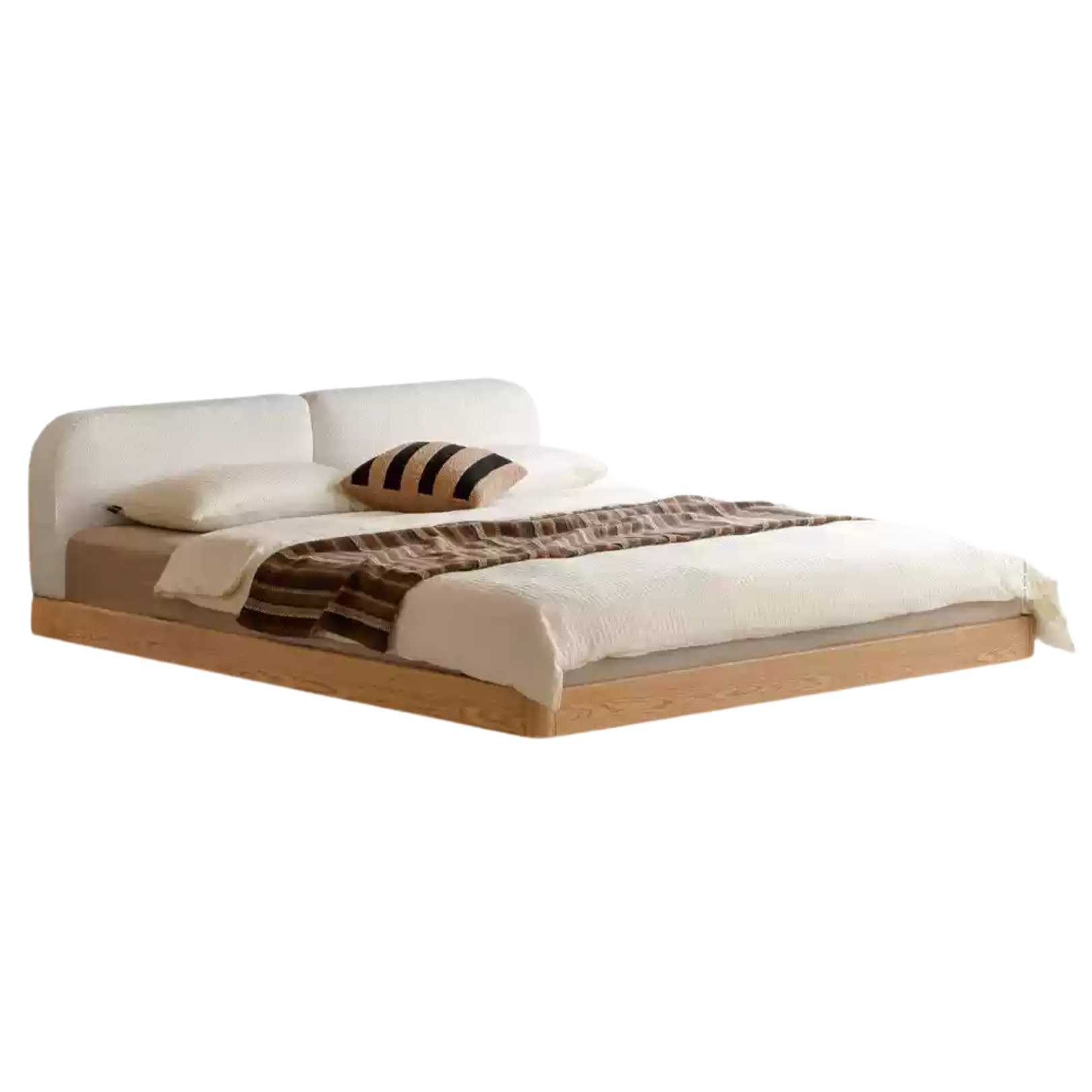 Tatami soft back bed (low soft back - cloud cotton white)