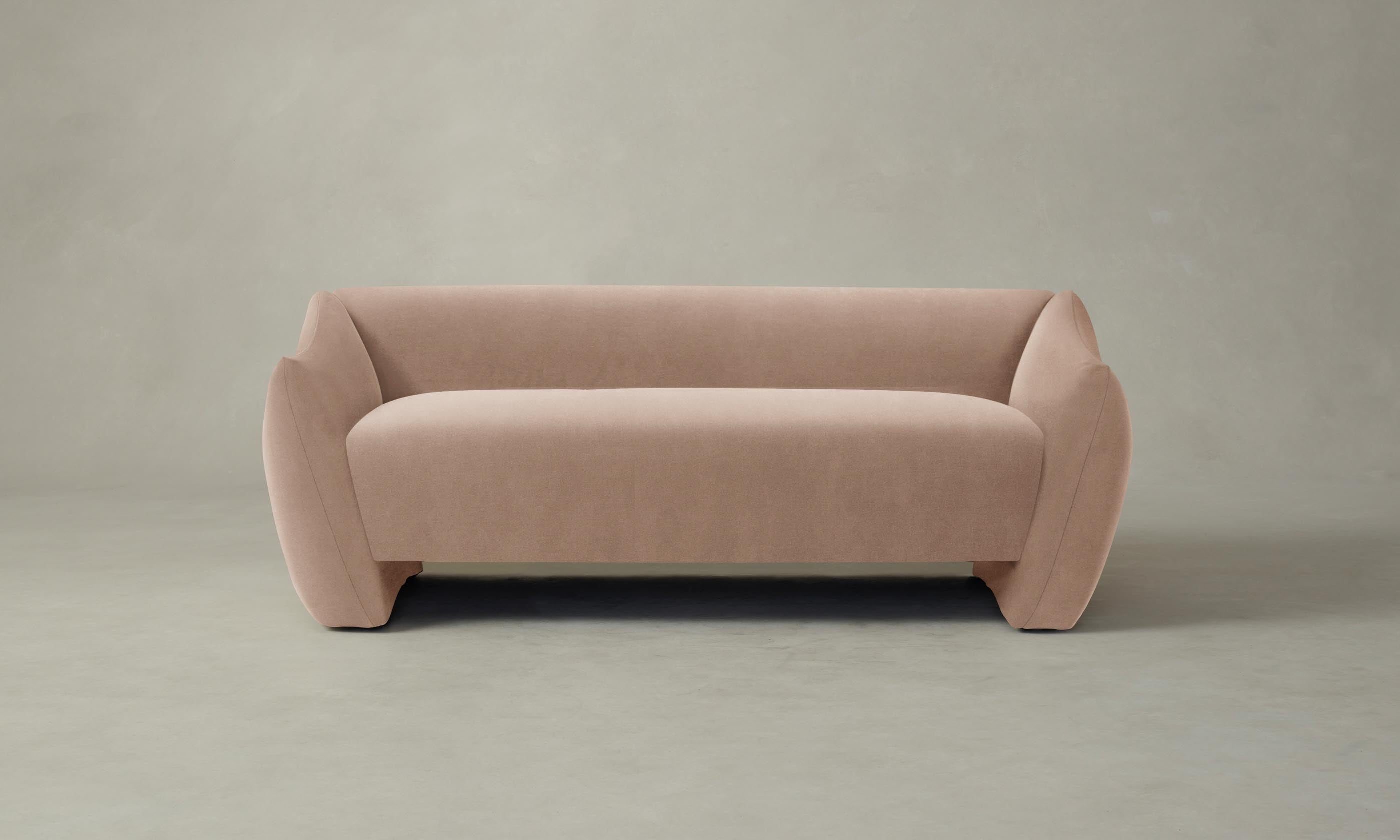Luxury The Bond Settee Sofa - Premium Performance Velvet in Dusty Rose - Perfect for Living Room, Lounge & Home Theater Seating