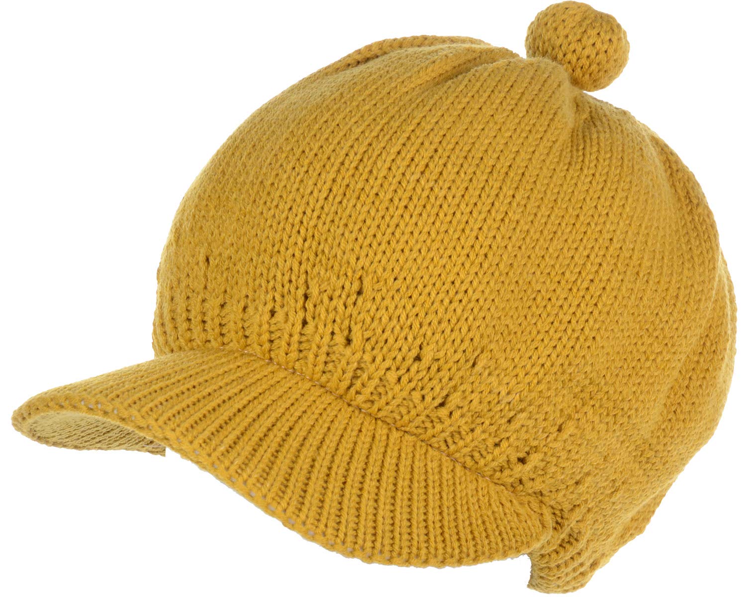 Women's Winter Visor Beanie Hat - Wool Blend Lined Crochet Knit Cap for Cold Weather - Perfect for Skiing, Snowboarding & Outdoor Activities
