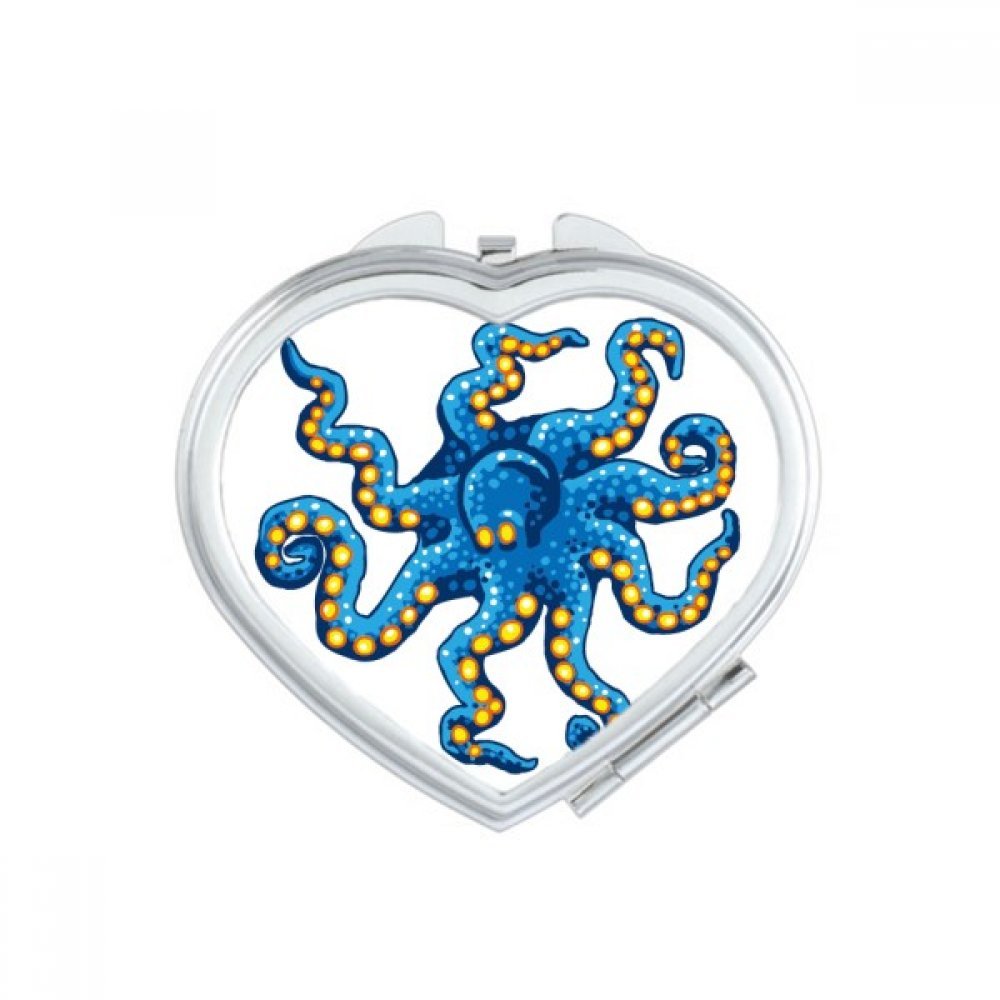 Bestchong Blue Octopus Handheld Mirror - Portable Travel Makeup Mirror for Home & Travel