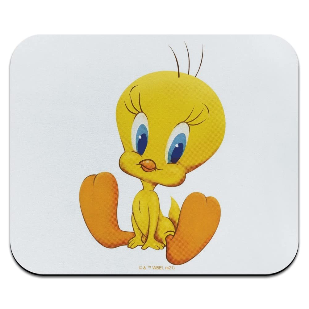 Looney Tunes Tweety Bird Low Profile Rubber Mouse Pad - Non-Slip Gaming & Office Desk Mat for Computer, Laptop, Workstation