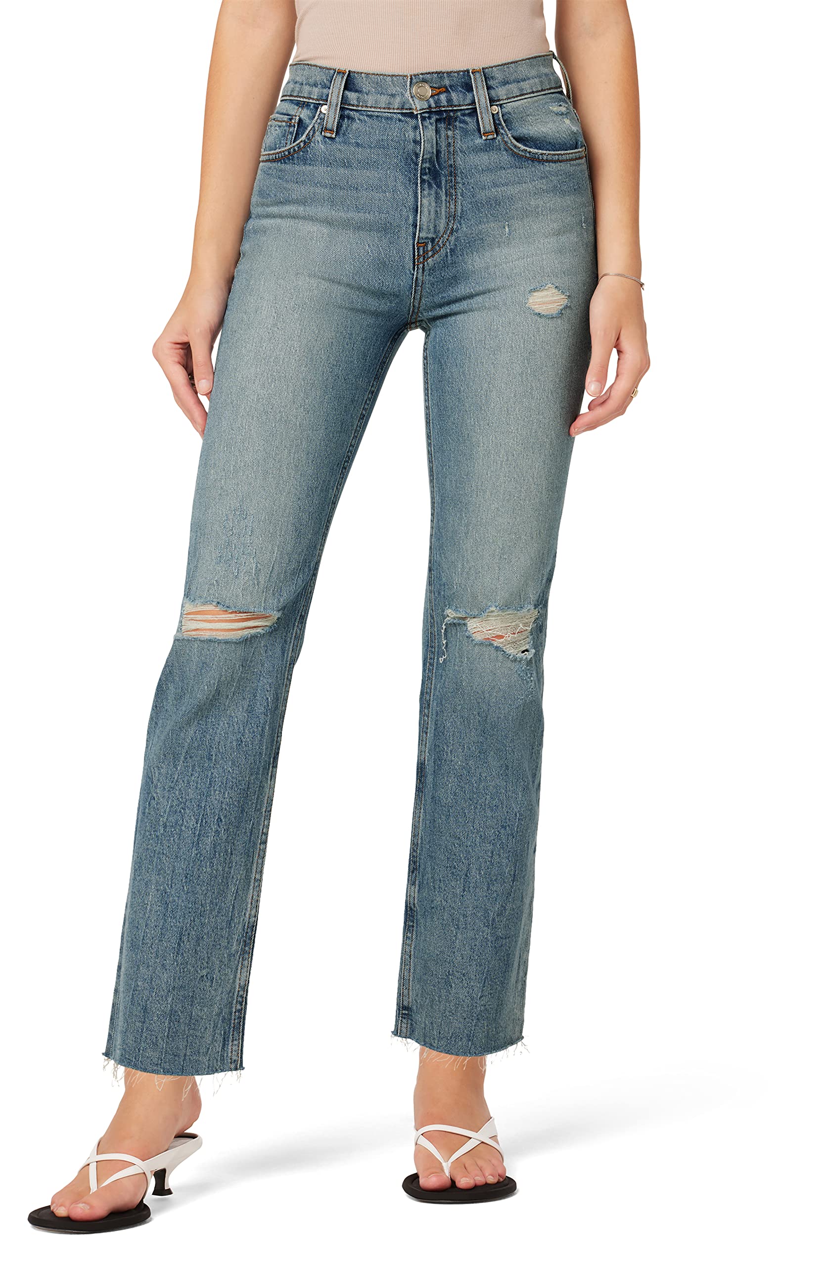 HUDSON Women's Remi High-Rise Straight Leg Ankle Jeans - Slimming Denim Pants for Casual Wear & Everyday Outfits