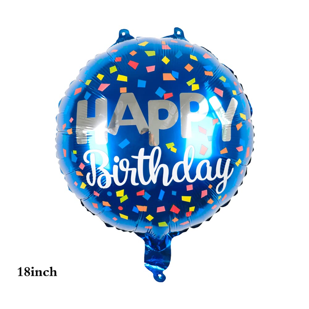 11-Piece Blue Foil Balloons for 7th Birthday Party Decorations - Confetti Balloons, Kids Party Supplies, 7-Year-Old Birthday Celebration - Perfect for Indoor/Outdoor Birthday Parties, Baby Showers & Special Events