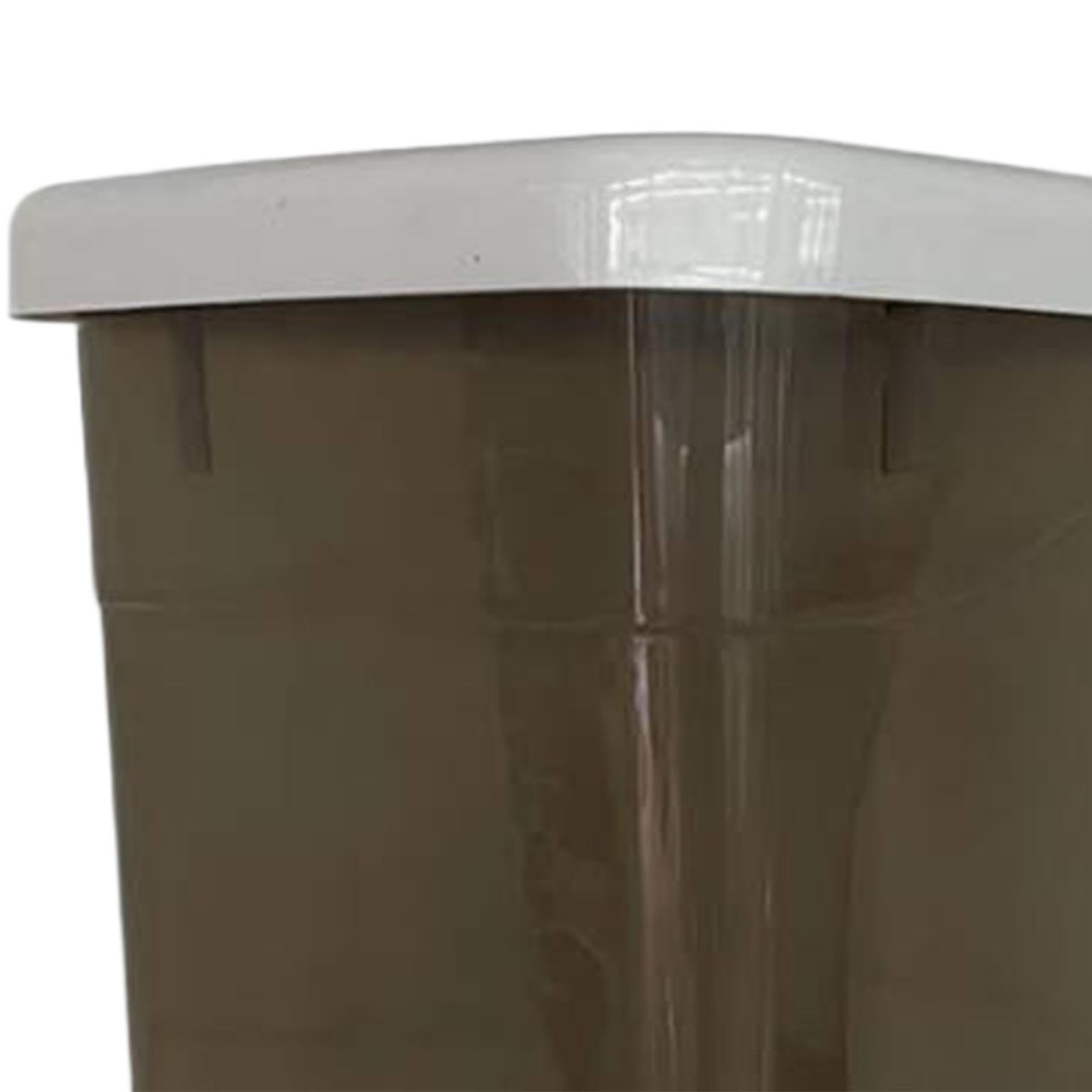 10kg Airtight Grain Storage Container for Rice, Sugar, Flour & Pet Food - Space Saving Kitchen Organizer (34x21x25cm, Gray) - Perfect for Pantry, Camping & Bulk Food Storage