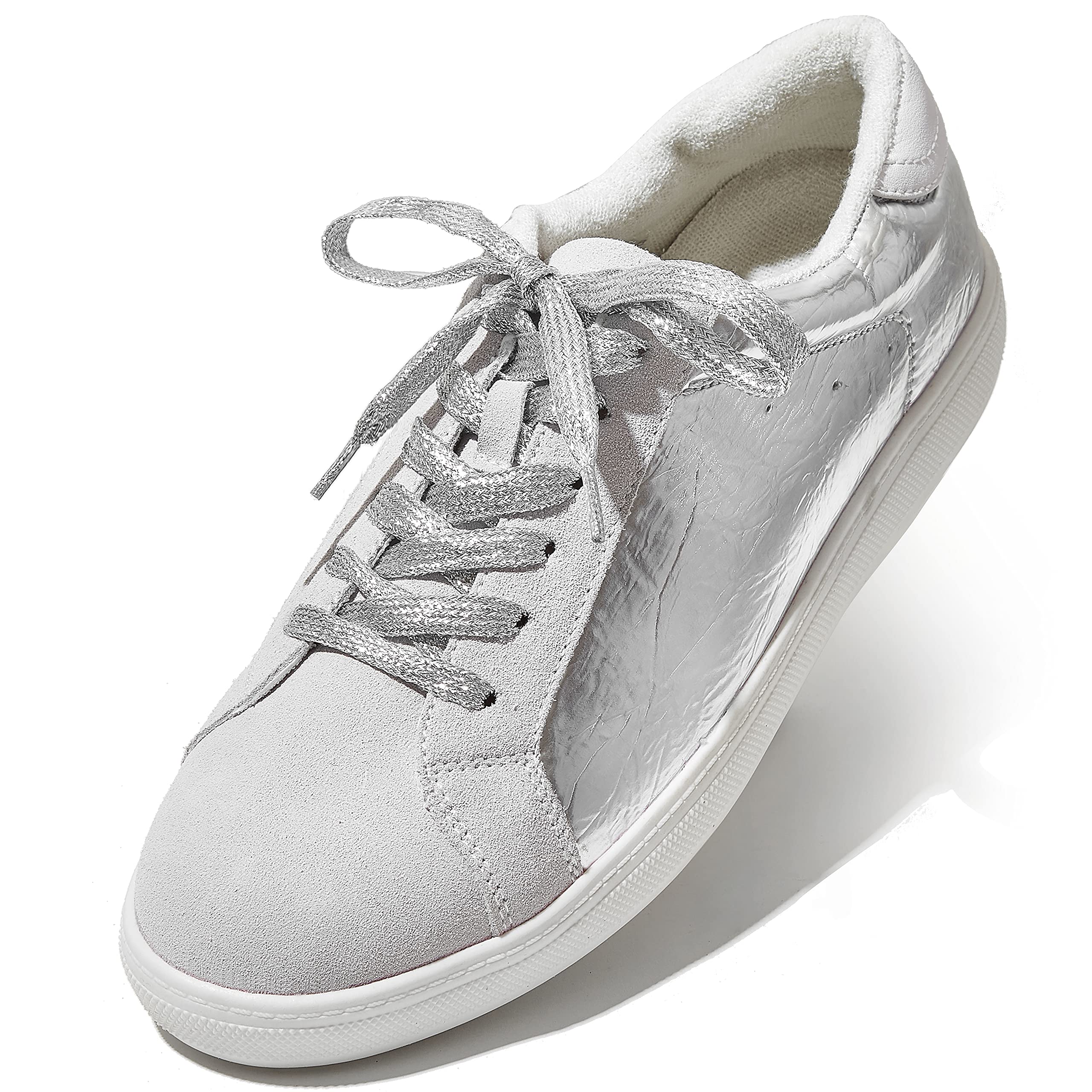 DailyShoes Platform Slip-on Sneakers - Round Toe Low Cut Thick Sole Dress Shoes | Ballet Flats for Women | Comfortable Walking & Skate Shoes for Casual Outfits, Work & Travel