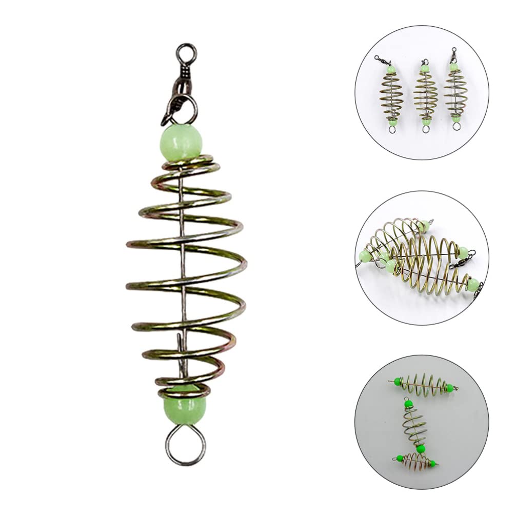 FAVOMOTO 30pcs Spring Bait Fishing Cage - Portable Carbon Steel Fish Basket Tackle for Freshwater & Saltwater Fishing | Ideal for Bass, Trout, and Catfish Angling