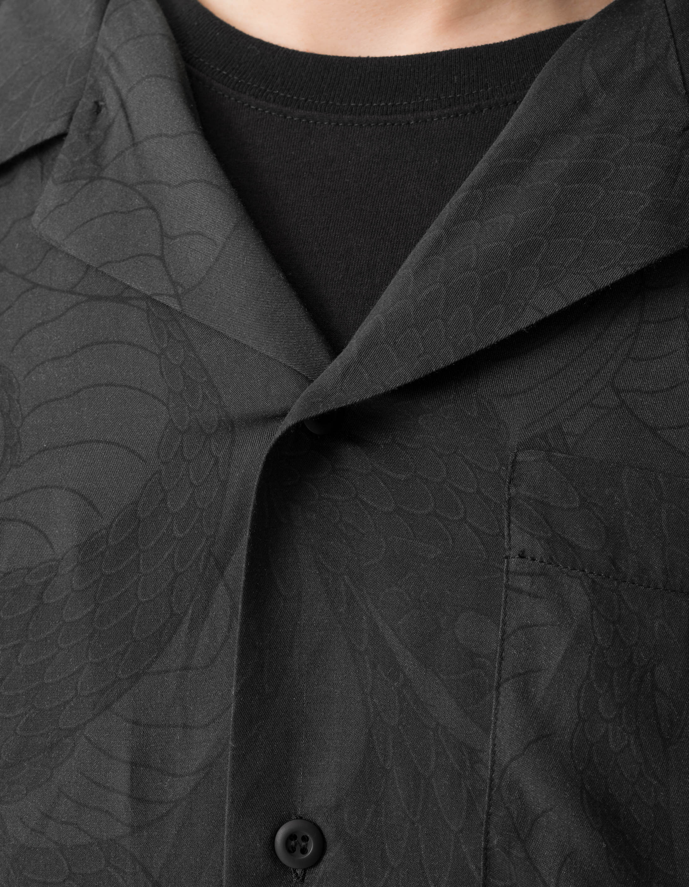 1480 Snakeskin Print Summer Shirt for Men - Trendy Casual Button Down Shirt with Subdued Night Design - Perfect for Beach, Vacation, and Outdoor Activities