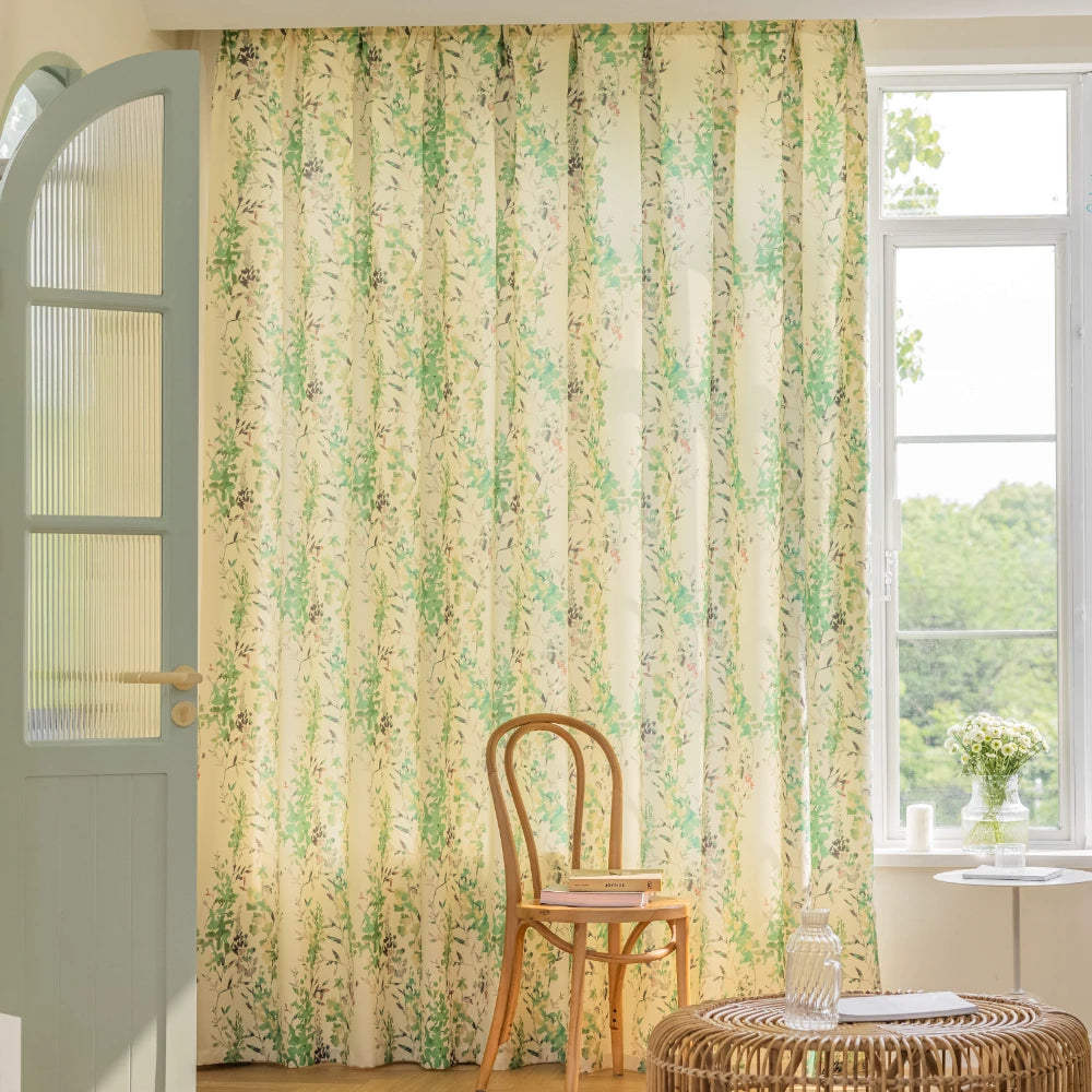 Kaia Garden Floral Blackout Curtains for Bedroom & Living Room - Custom Window Treatments for Light Blocking & Home Decor
