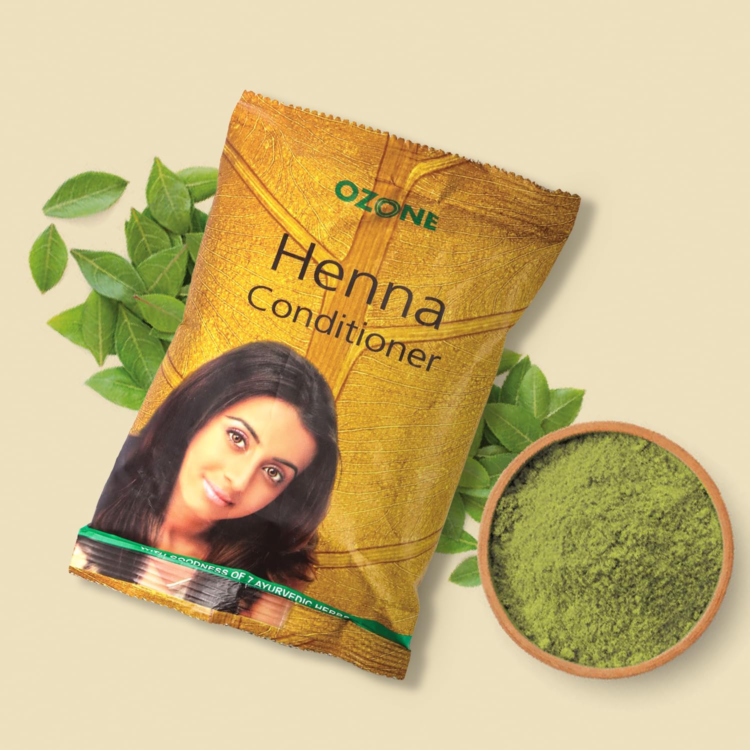 Ozone Henna Hair Conditioner for Men & Women – Strengthens & Repairs Damaged Hair with Bhringraj, Amla & Reetha – Paraben, Chemical & Sulfate Free – 100g (Pack of 3) – Perfect for Dry, Frizzy Hair & Daily Nourishment