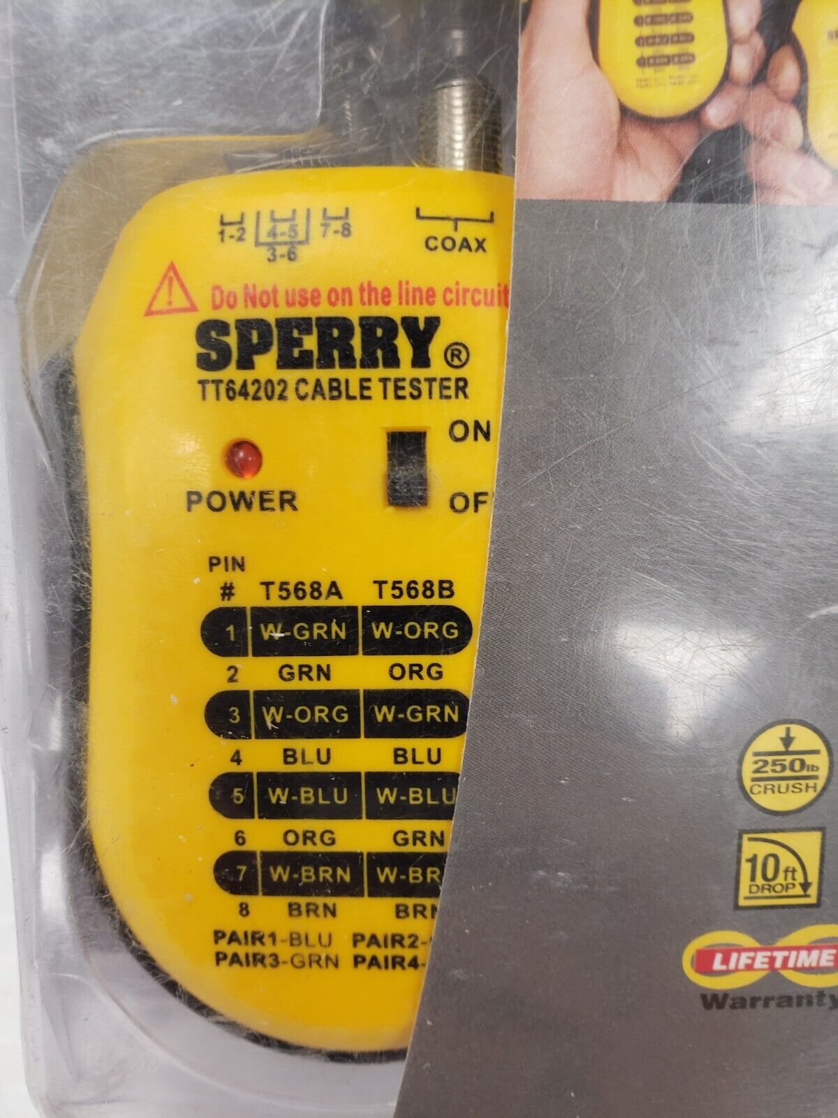 Sperry TT64202 Cable Test Plus Cable Tester - Professional Network Cable Tester for Ethernet, RJ45, RJ11 - Perfect for IT Technicians & Home Network Setup