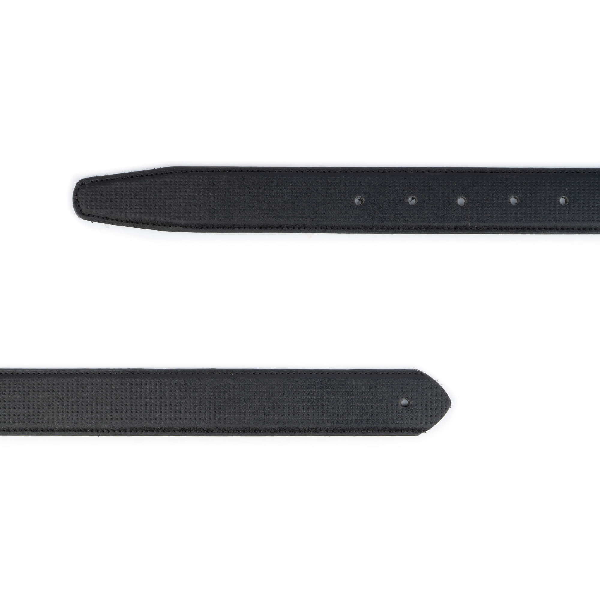 Cartier Men's Replacement Buckle Black Perforated Leather Belt Strap - Stylish & Durable for Casual & Formal Outfits