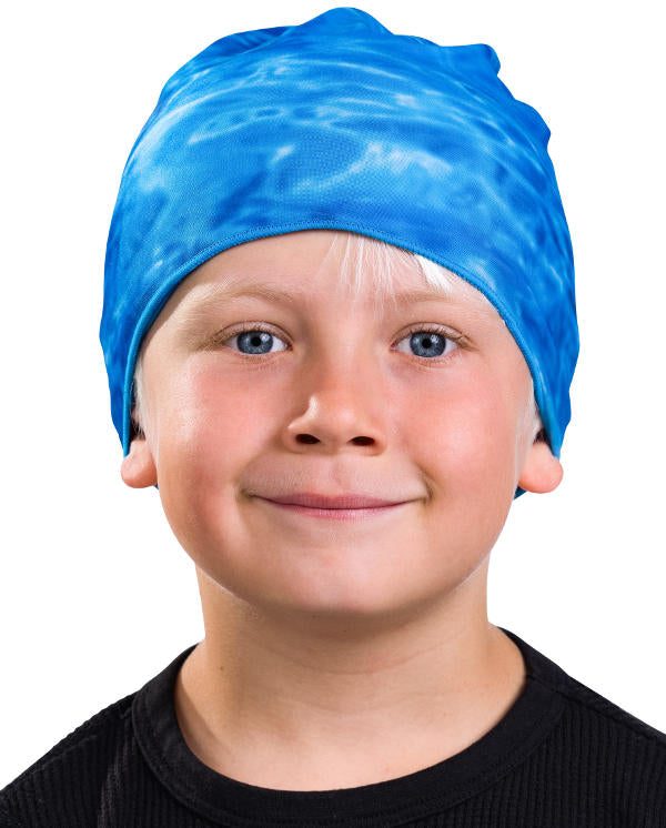UPF 50+ Kids Reusable Sun Protection Face Mask & Neck Gaiter - Breathable UV Protection for Outdoor Activities, Hiking, Beach & School | Aqua Design