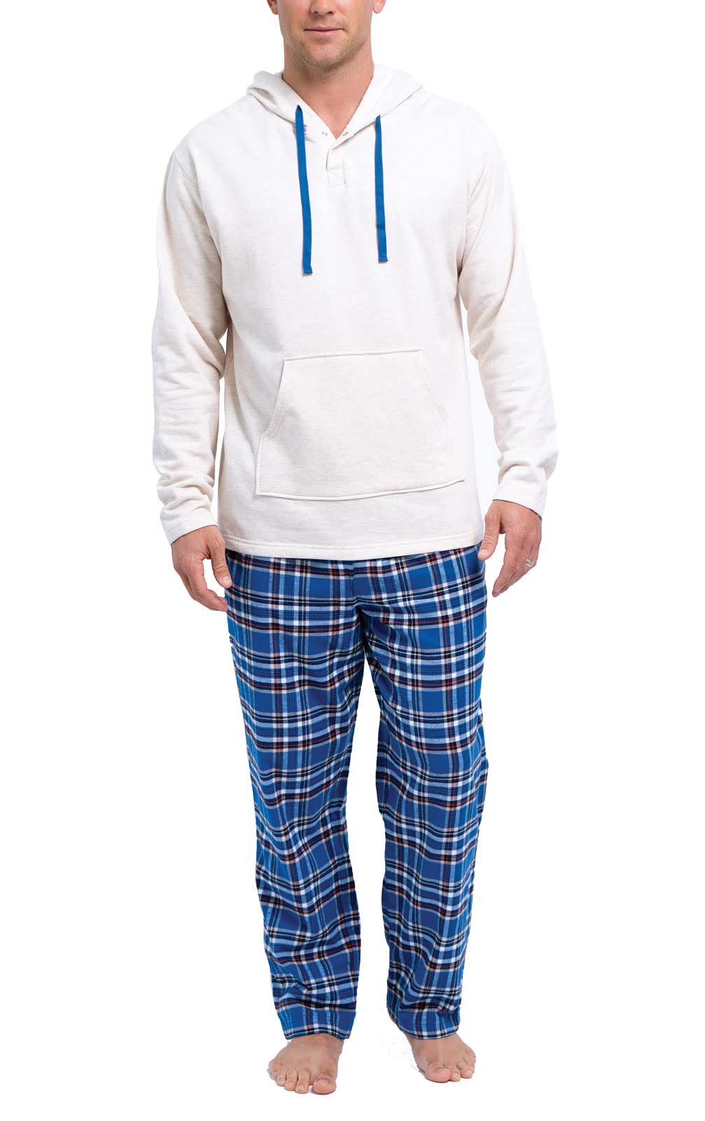 PajamaGram Men's Flannel Pajama Sets - Soft & Warm Hoodie Pajamas for Men | Cozy Winter Sleepwear & Lounge Wear