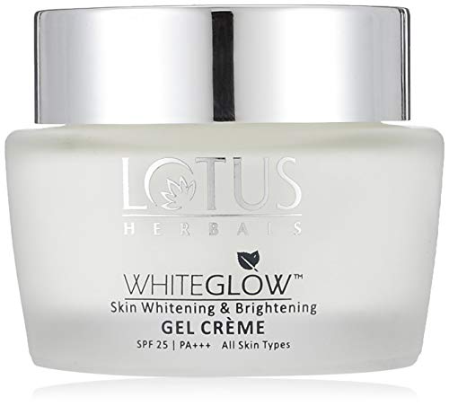 Lotus Professional Whiteglow Skin Whitening & Brightening Gel Cream SPF-25 (60g x 2 Pack) - Lightweight Moisturizer for Glowing Skin, Dark Spot Reduction - Perfect for Daily Sun Protection & Evening Skincare Routine