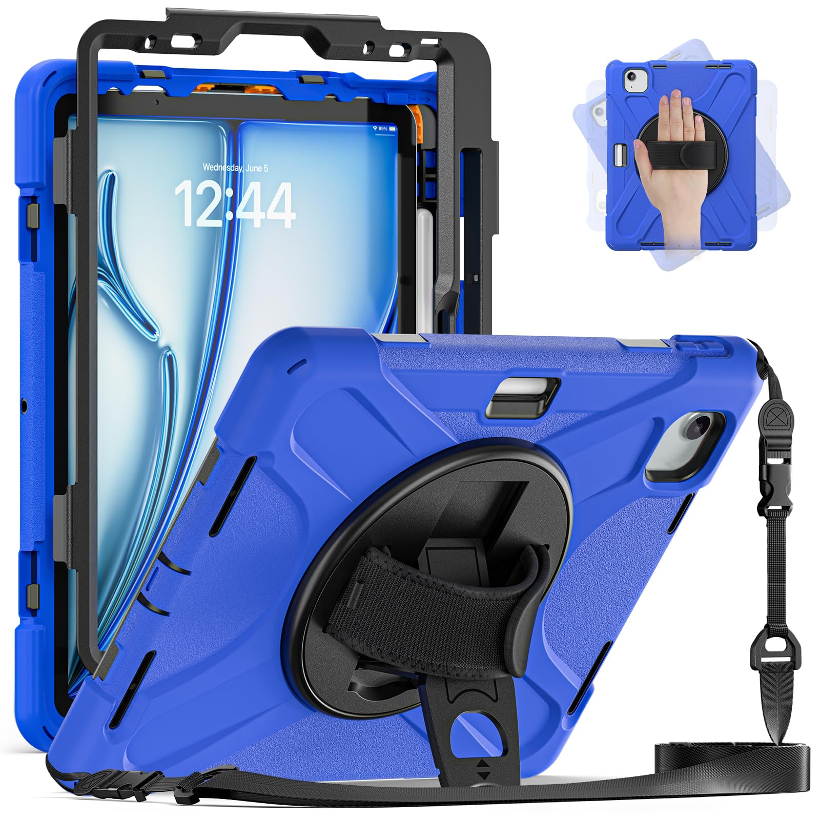 BRAECN Heavy Duty Protective Case for iPad Air 11 Inch M3/M2 (6th Gen) 2025/2024 & iPad Air 5th/4th Gen 10.9