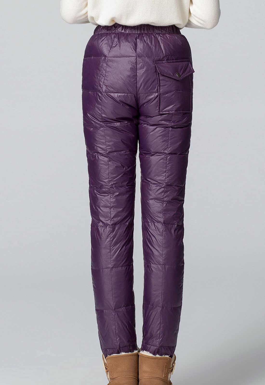 Flygo Women's Packable Winter Warm Snow Pants - Waterproof Insulated Ski Trousers with Utility Pockets | Perfect for Skiing, Snowboarding & Cold Weather Outdoor Activities