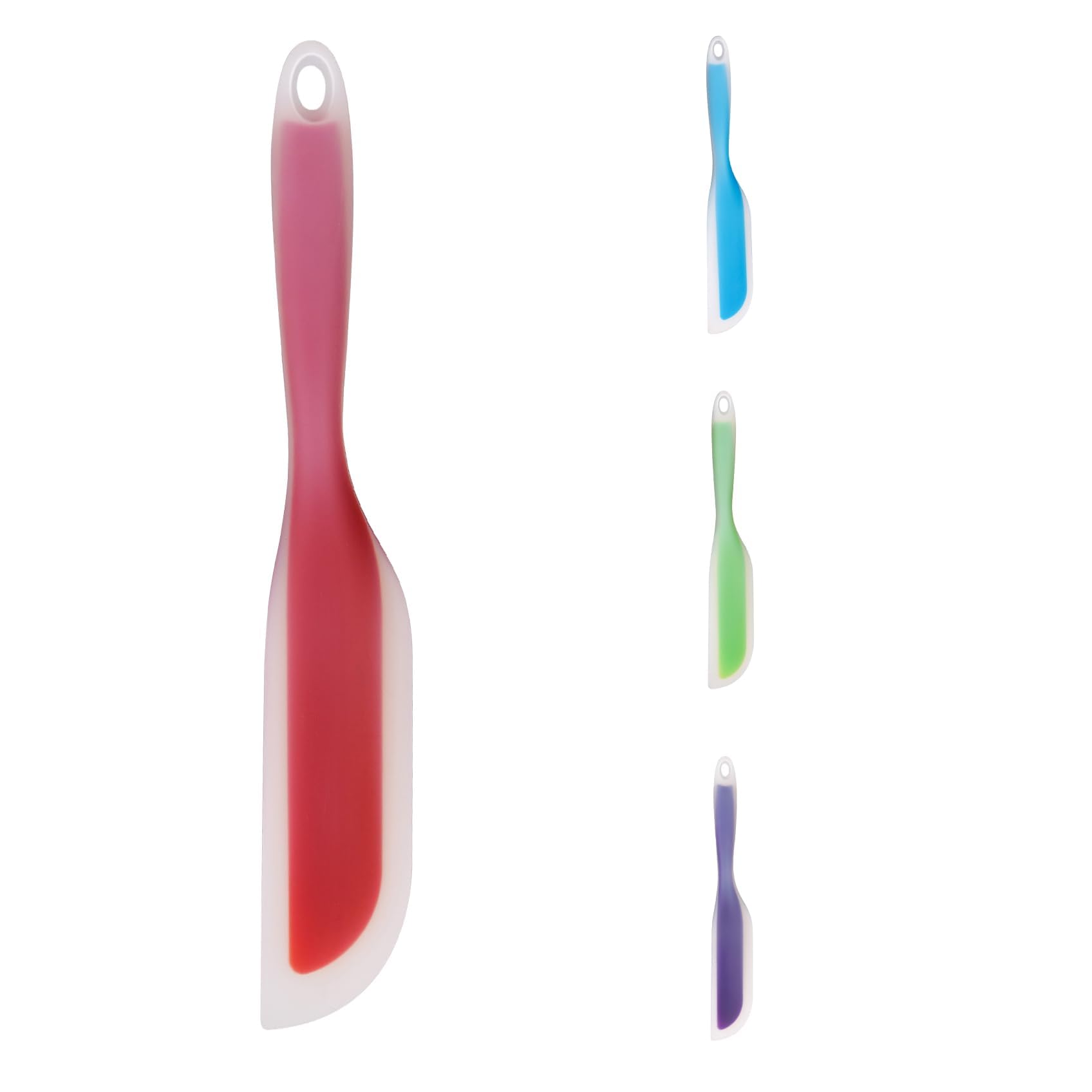 Nonstick Silicone Flexible Kitchen Spatula - Heat Resistant Scraper Turner with Nylon Core - Perfect for Flipping Pancakes, Eggs & Burgers (Red) - Essential Cooking Utensil for Baking & Grilling