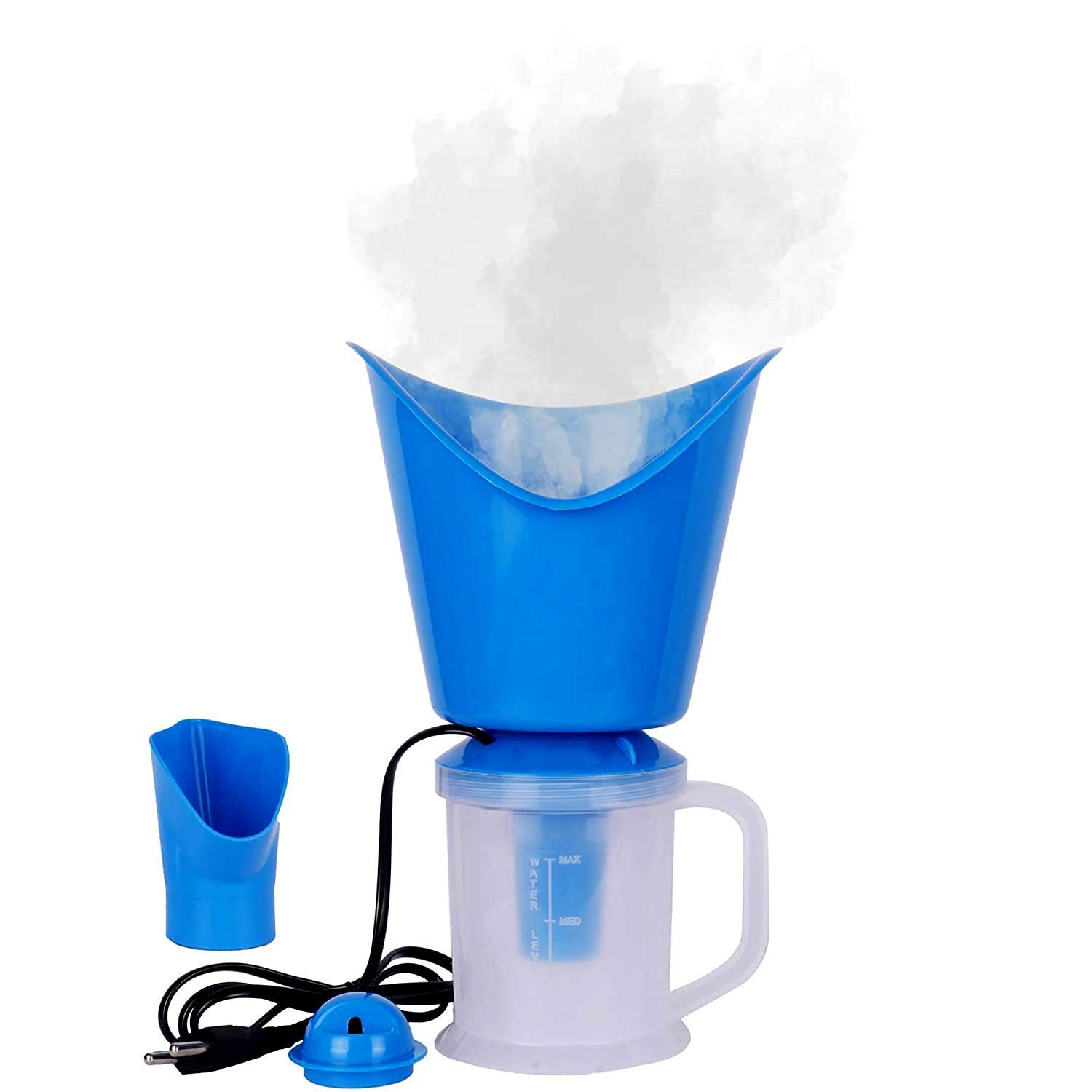 3 in 1 Facial Steamer & Inhaler - Portable Face Vaporizer for Skincare, Sinus Relief & Cough - Multicolor Home Spa & Cold Relief Device for Women & Men