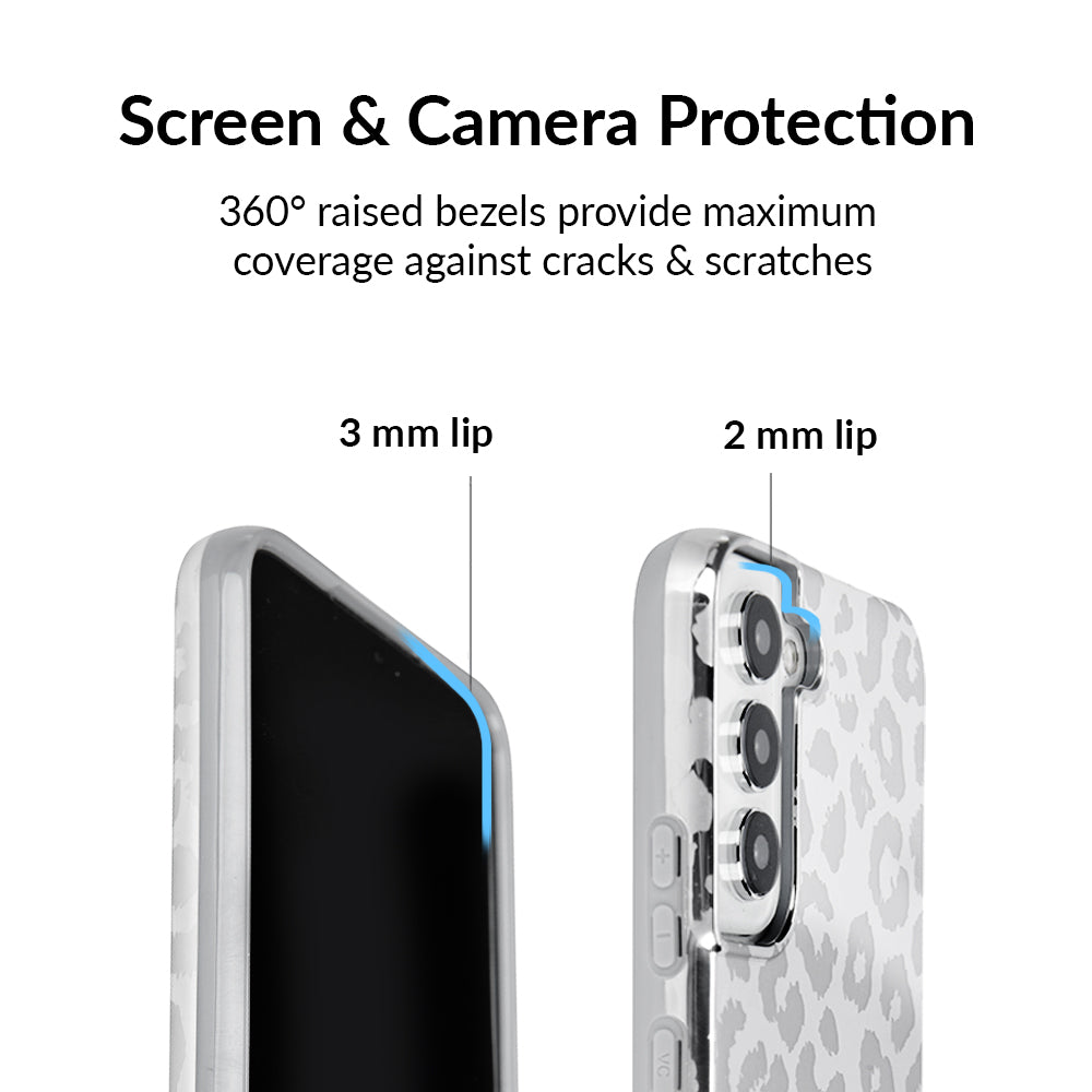 Samsung Phone Case - Chrome Leopard Print Protective Cover for Galaxy S21/S20/Note 20 - Stylish & Durable for Daily Use, Travel & Outdoor Activities