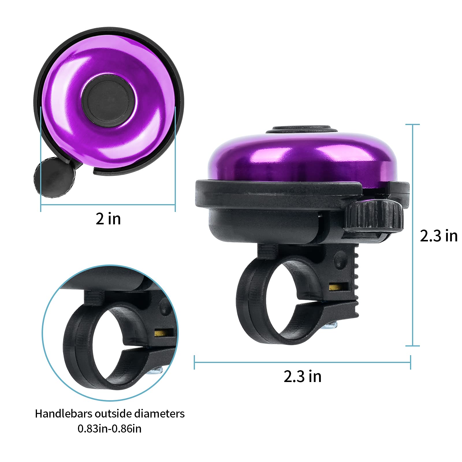 **Classic Aluminum Bicycle Bell - Loud & Clear Bike Bell for Adults & Kids - Perfect for Commuting, Cycling Safety & Outdoor Adventures**