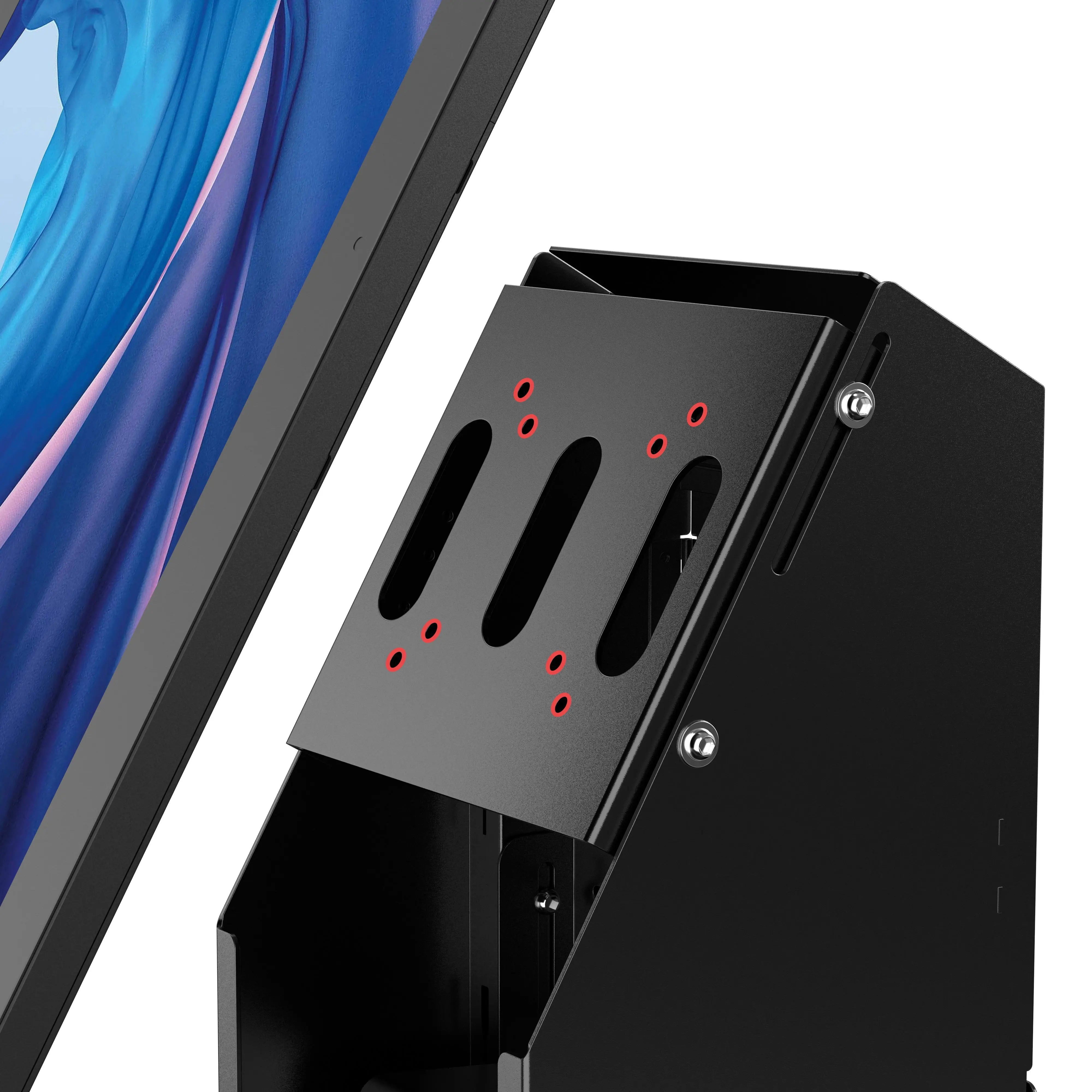 Self Service Kiosk with Built-in Printer and Storage Compartment - Touchscreen POS Terminal for Retail, Restaurant, and Business Use