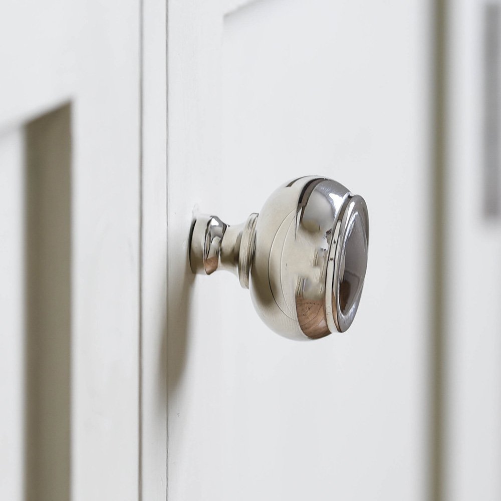 Polished Nickel Ovolo Cabinet Knob - Elegant Hardware for Kitchen Cabinets, Dressers & Furniture - Perfect for Modern Home Décor & DIY Upgrades