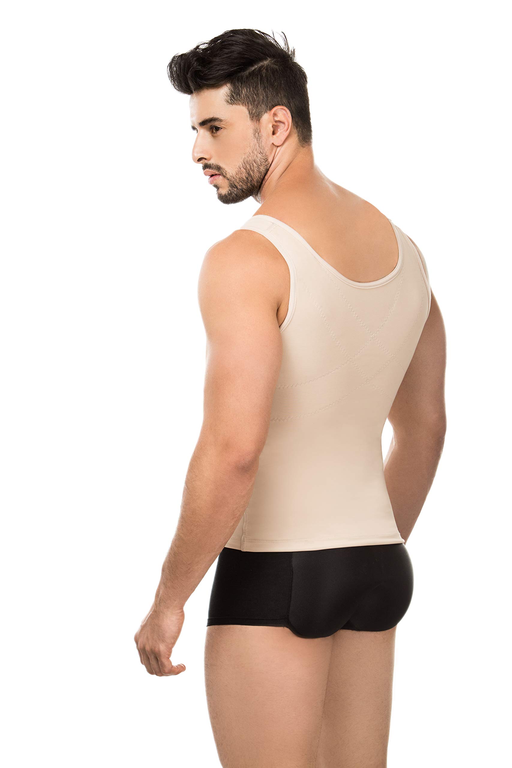 Men's Posture Corrector & Body Shaper Tank Top - Lightweight Slim Fit Zipper Back Support for Better Posture - Ideal for Workouts, Office & Daily Wear