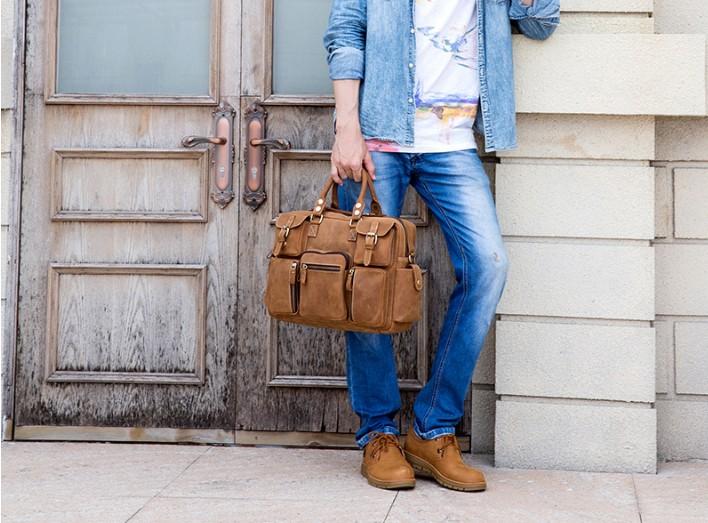 Premium Leather Travel Duffle Bag - Waterproof Weekender Luggage for Men & Women - Perfect for Gym, Business Trips & Weekend Getaways