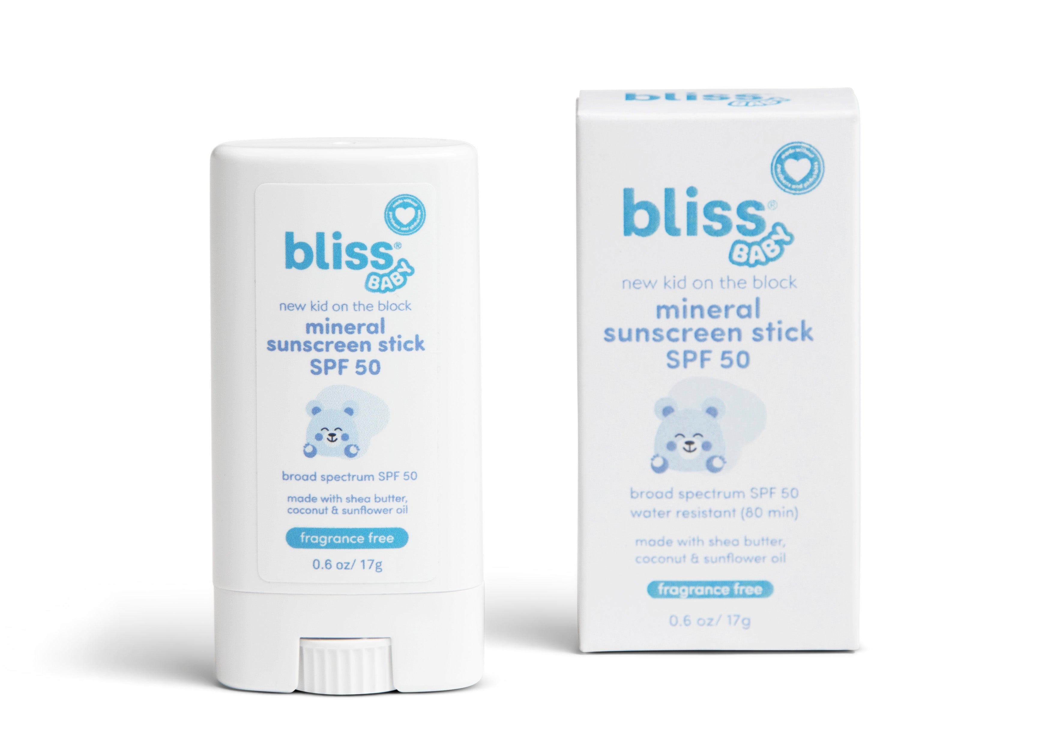 New Kid on the Block Mineral Sunscreen Stick SPF 50 - Broad Spectrum UVA/UVB Protection, Water Resistant, Reef Safe - Perfect for Kids Outdoor Activities, Beach & Sports