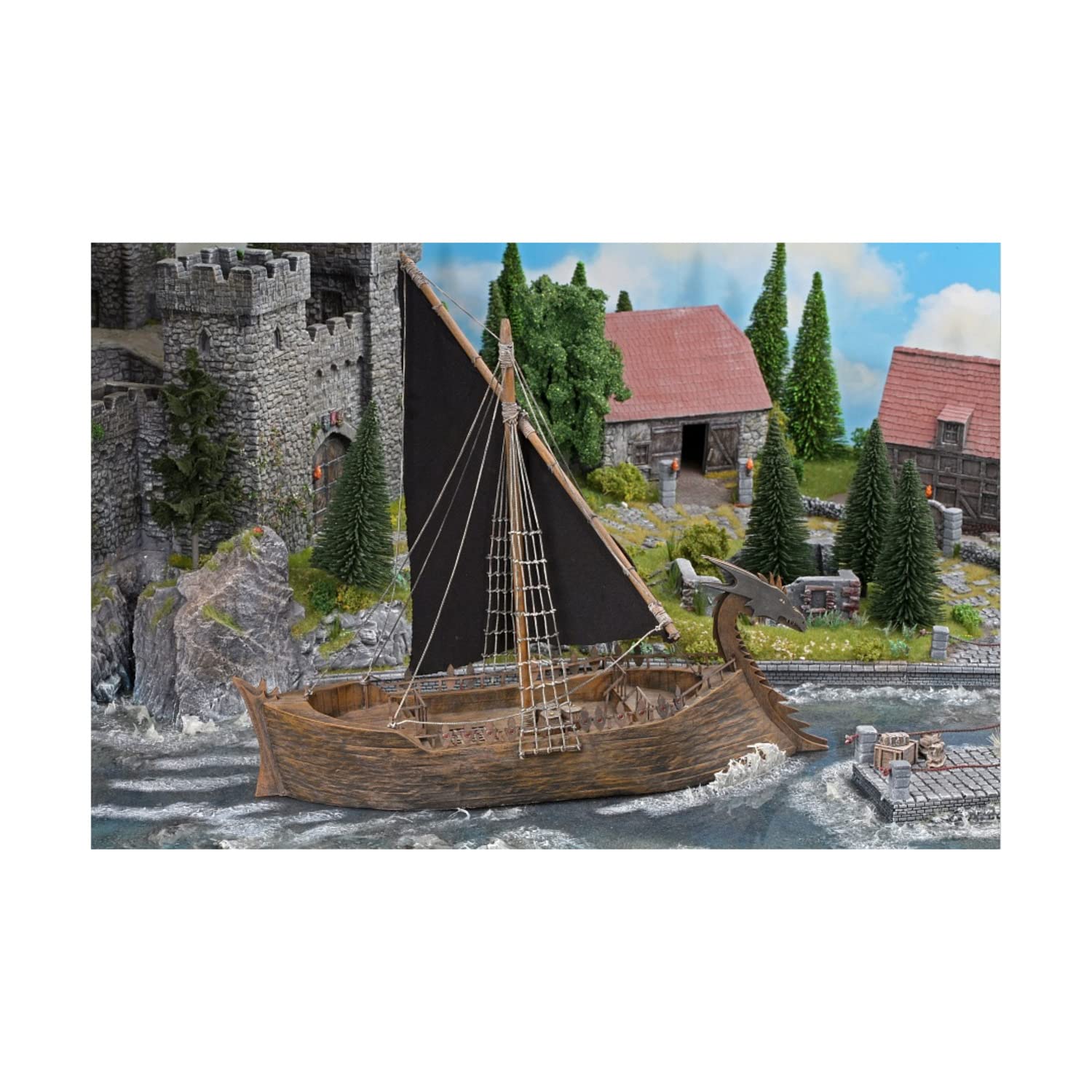 Dragon Figurehead Kit - Handcrafted Wooden Ship Decor for Viking & Medieval Themed Parties, Home Decor, and Nautical Gifts