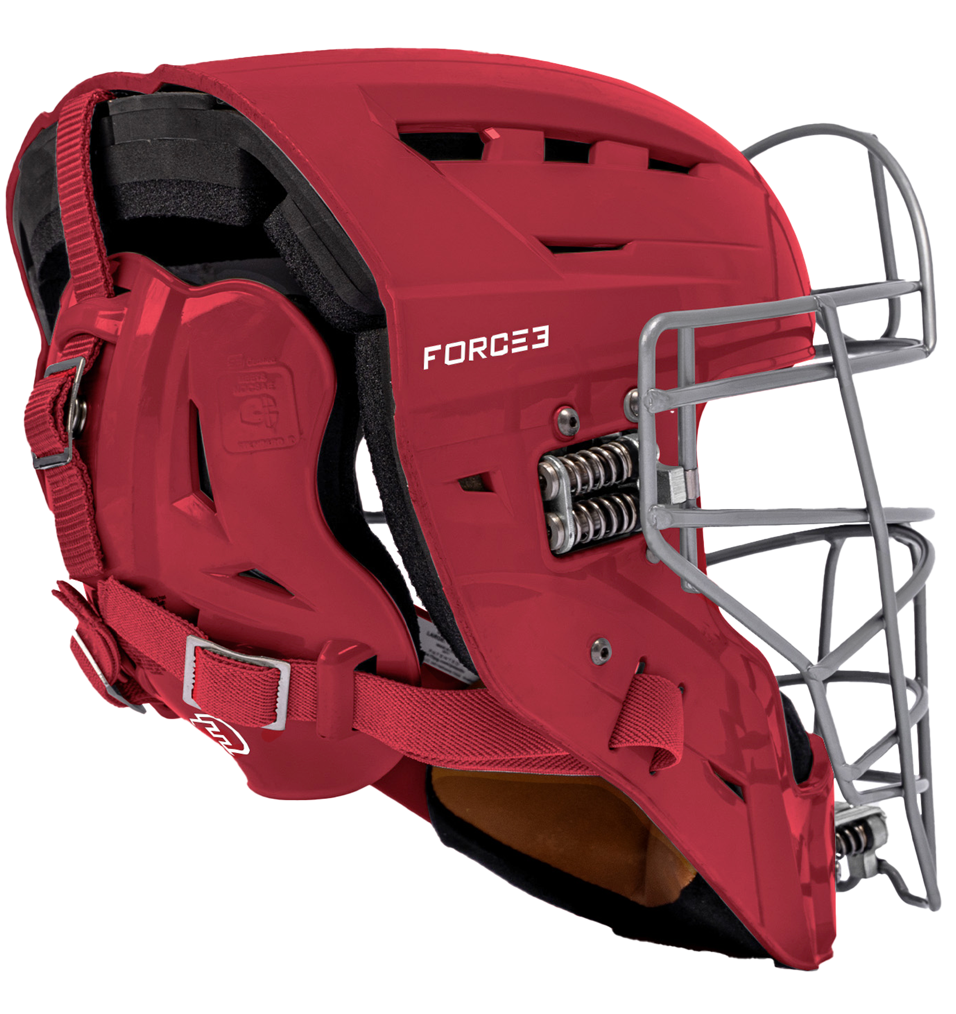 FORCE3 Defender Catcher's Helmet - NOCSAE Certified Baseball Catcher Gear for Maximum Protection | Perfect for Youth & Adult Baseball, Softball Games & Training Sessions