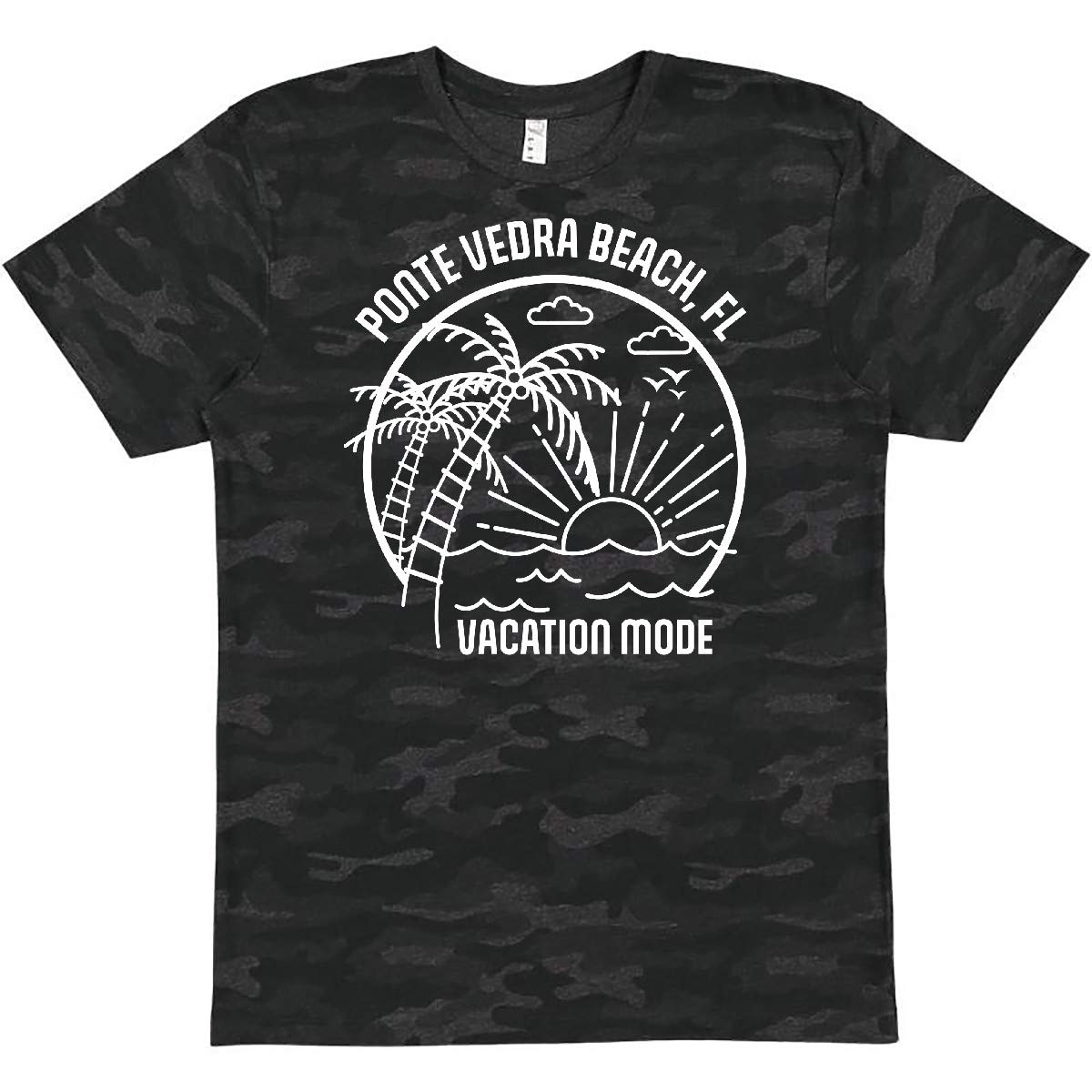 Inktastic Summer Vacation Mode Ponte Vedra Beach Florida Graphic T-Shirt - Comfortable Casual Tee for Beach Trips & Summer Outings