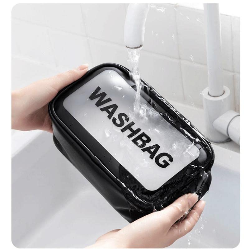Waterproof Transparent Makeup Bag for Women - Travel Toiletry Cosmetic Organizer, Multi-Color Cosmetic Pouch for Makeup Brushes & Essentials - Perfect for Travel, Gym, and Daily Use