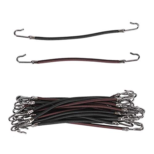20pcs Hair Bungee Cords with Hooks - Stretchable Ponytail Holders for Women & Girls - No Damage Elastic Hair Ties for Running, Yoga, Workout and Daily Styling