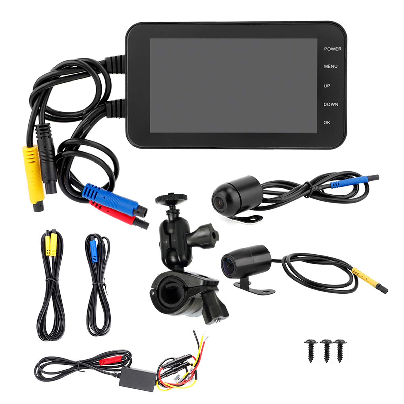4 Inch 1080P Waterproof Motorcycle DVR with WiFi - Front & Rear Dash Camera for HD Recording | Perfect for Commuting, Touring & Safety Monitoring