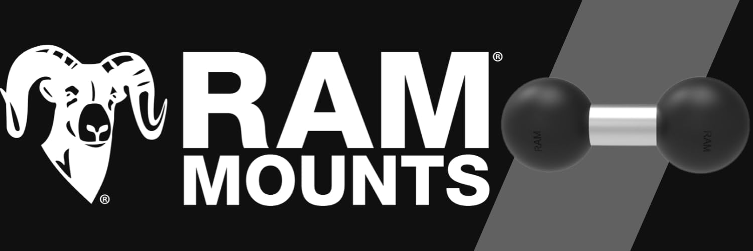 Ram Mounts Double Ball Adapter - Heavy Duty Adjustable Mounting Solution for Motorcycles, ATVs, and Boats