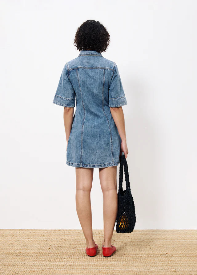 Ellyne Women's Blue Denim Dress - Casual & Stylish Outfit for Everyday Wear, Date Night, and Summer Fashion