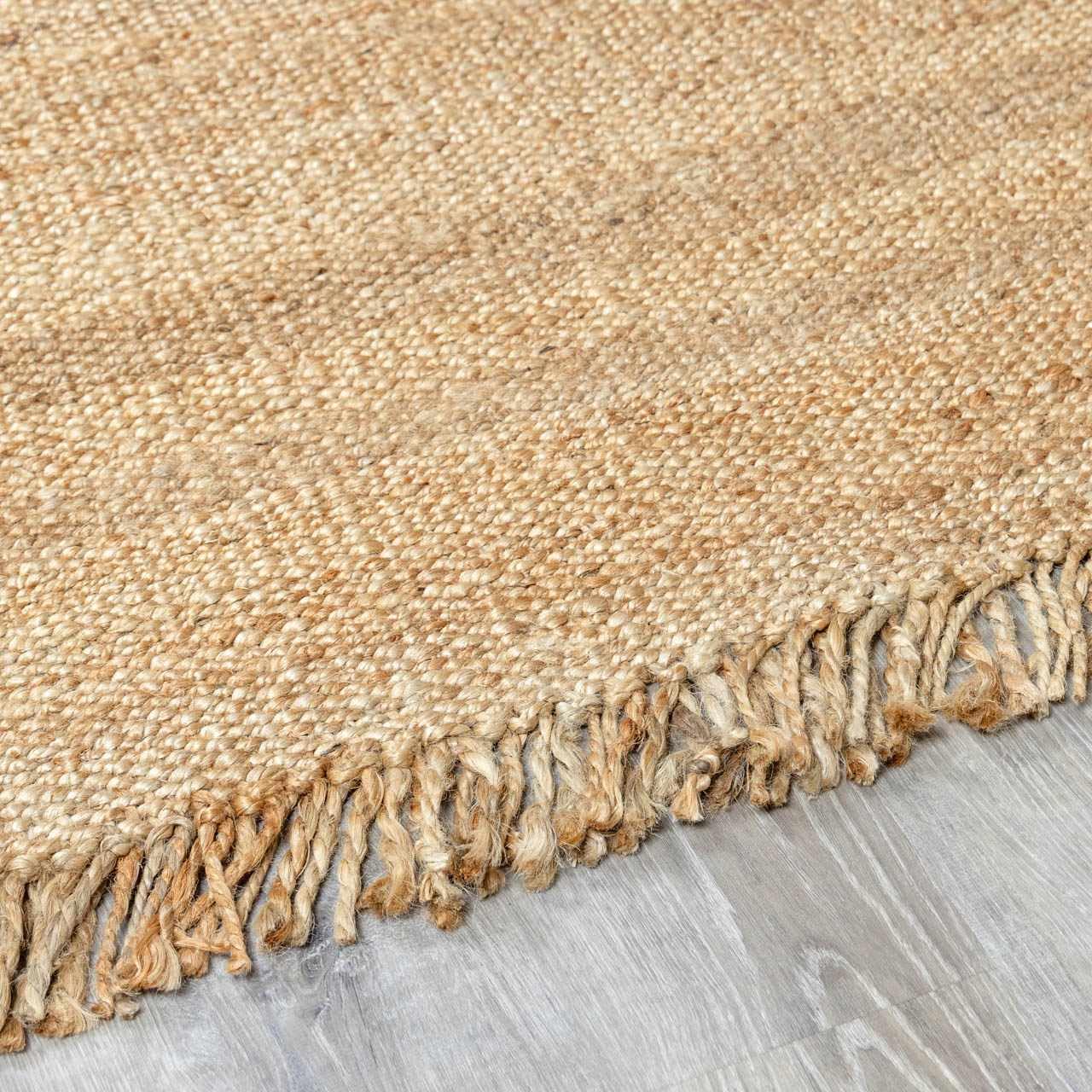 Hauteloom Oaks Solid Handwoven Seagrass Jute Rug - 5' x 7'6