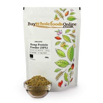 Organic Hemp Protein Powder 50% - 500g | Plant-Based Vegan Protein Supplement for Smoothies, Baking & Post-Workout Recovery