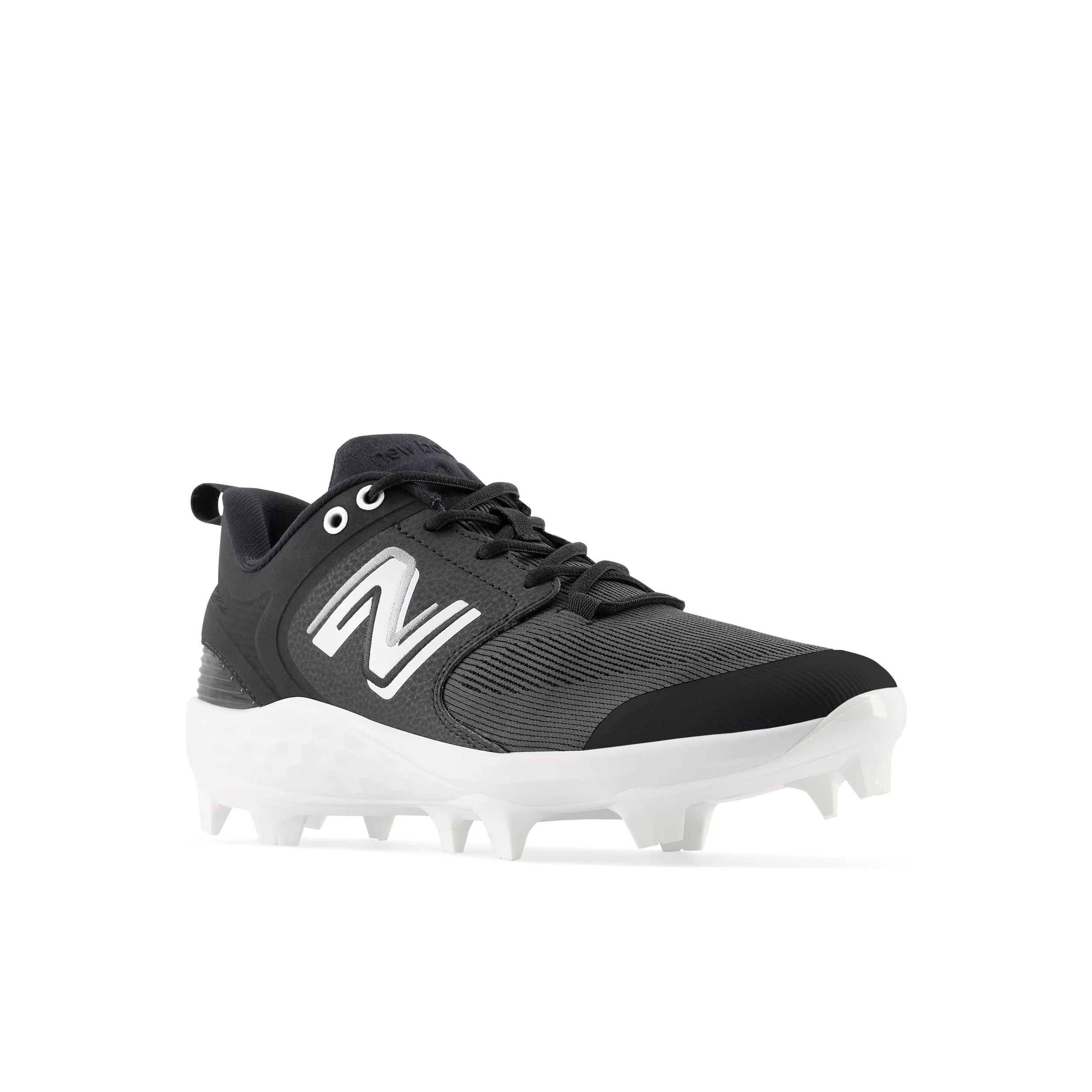 New Balance Fresh Foam 3000v6 Men's Soccer Cleats - Black/White Low TPU for Artificial Turf - Lightweight Football Shoes for Training & Matches