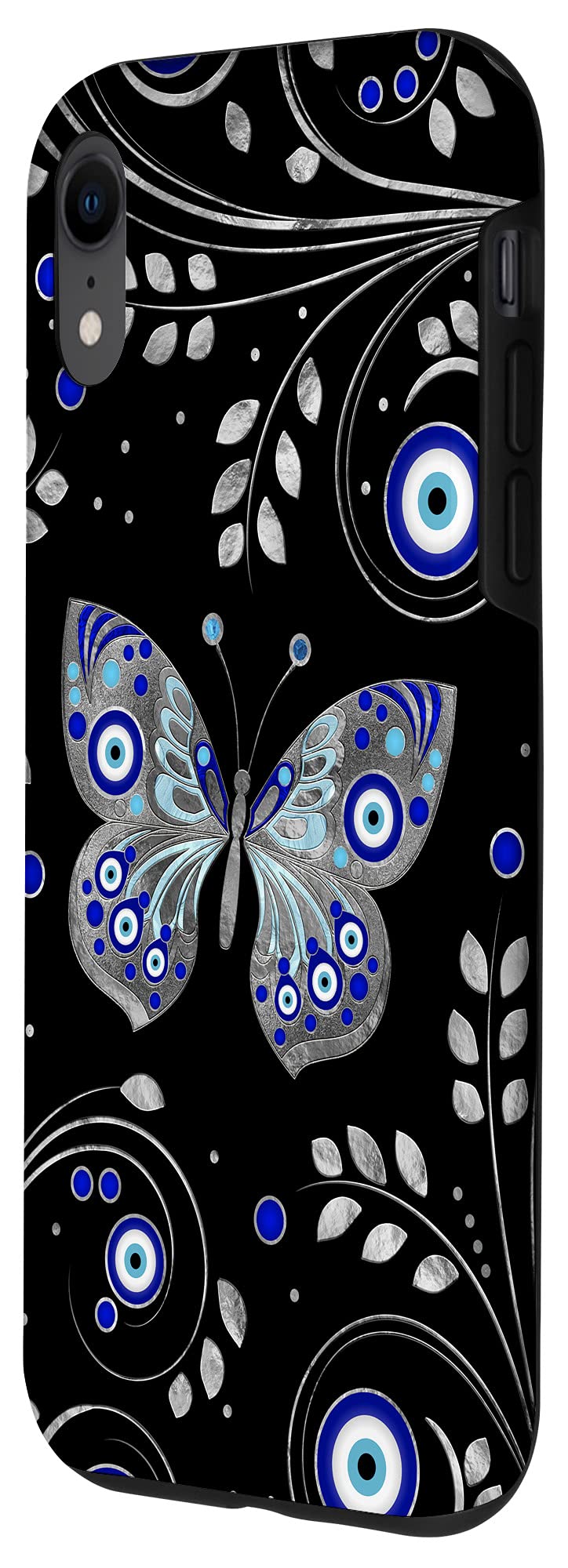 iPhone XR Butterfly Evil Eye Protective Phone Case - Trendy Design for Good Luck & Protection - Perfect for Everyday Use, Travel & Gifting